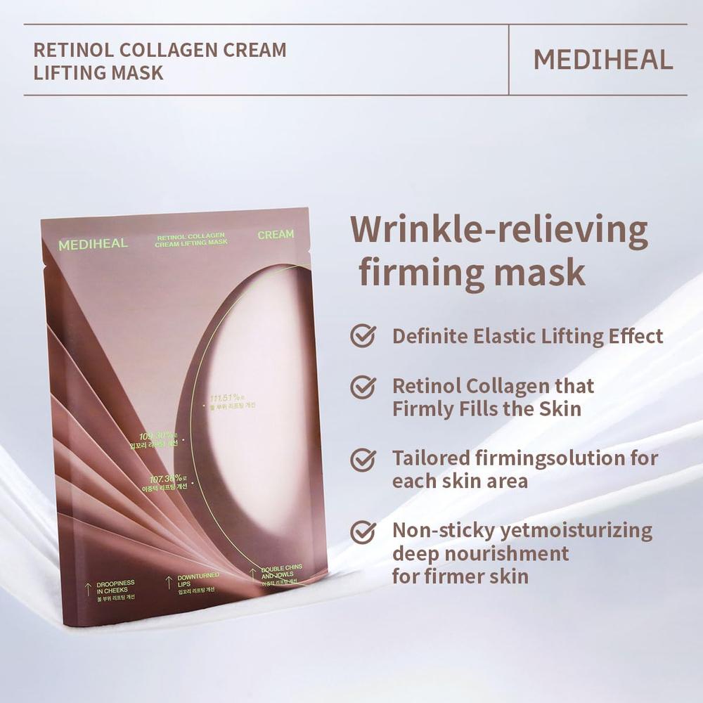 MEDIHEAL MASCARILLA REAFIRMANTE COLÁGENO Y RETINOL 10 UDS - 3