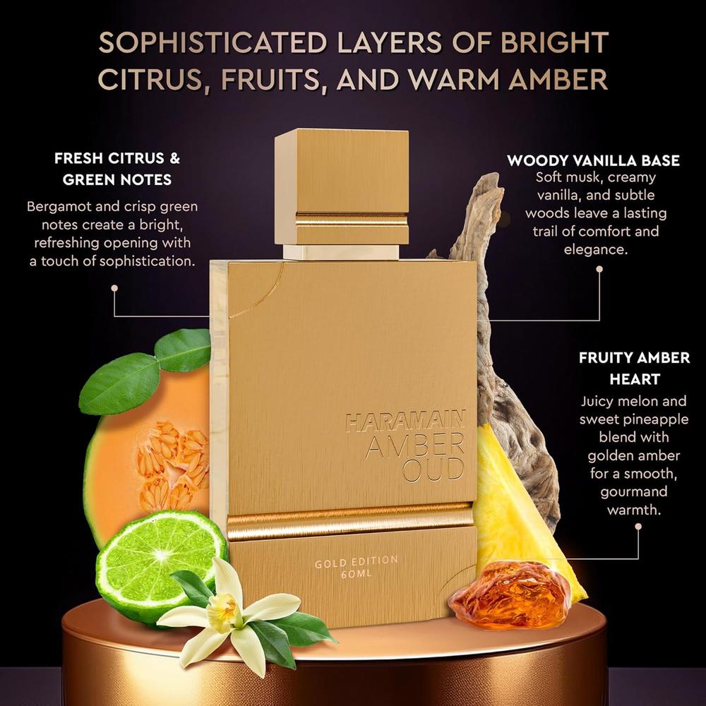 AL HARAMAIN AMBER OUD GOLD EDP UNISEX | 2 OZ / 60 ML - 4