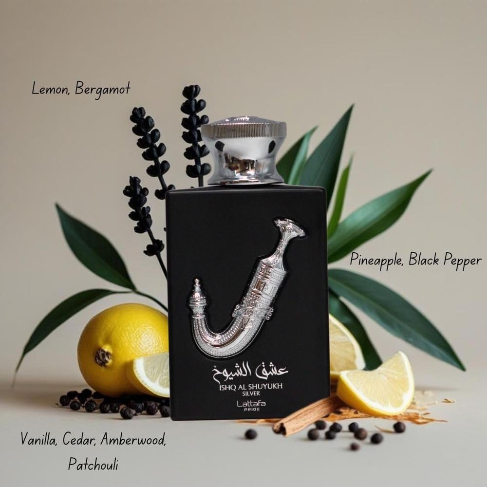 LATTAFA PRIDE SET DE REGALO ISHQ AL SHUYUKH SILVER EDP HOMBRE - 2
