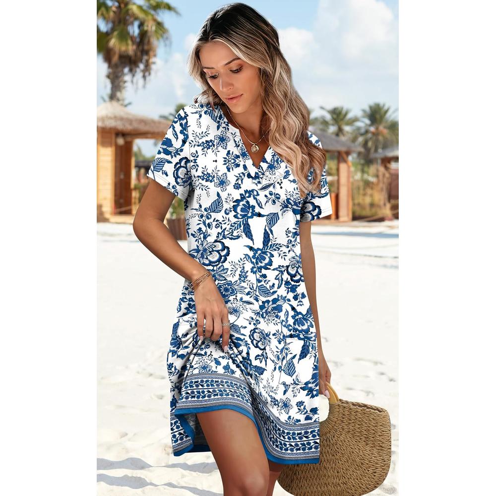 VESTIDO ESTILO BOHEMIO WIHOLL | AZUL - 4