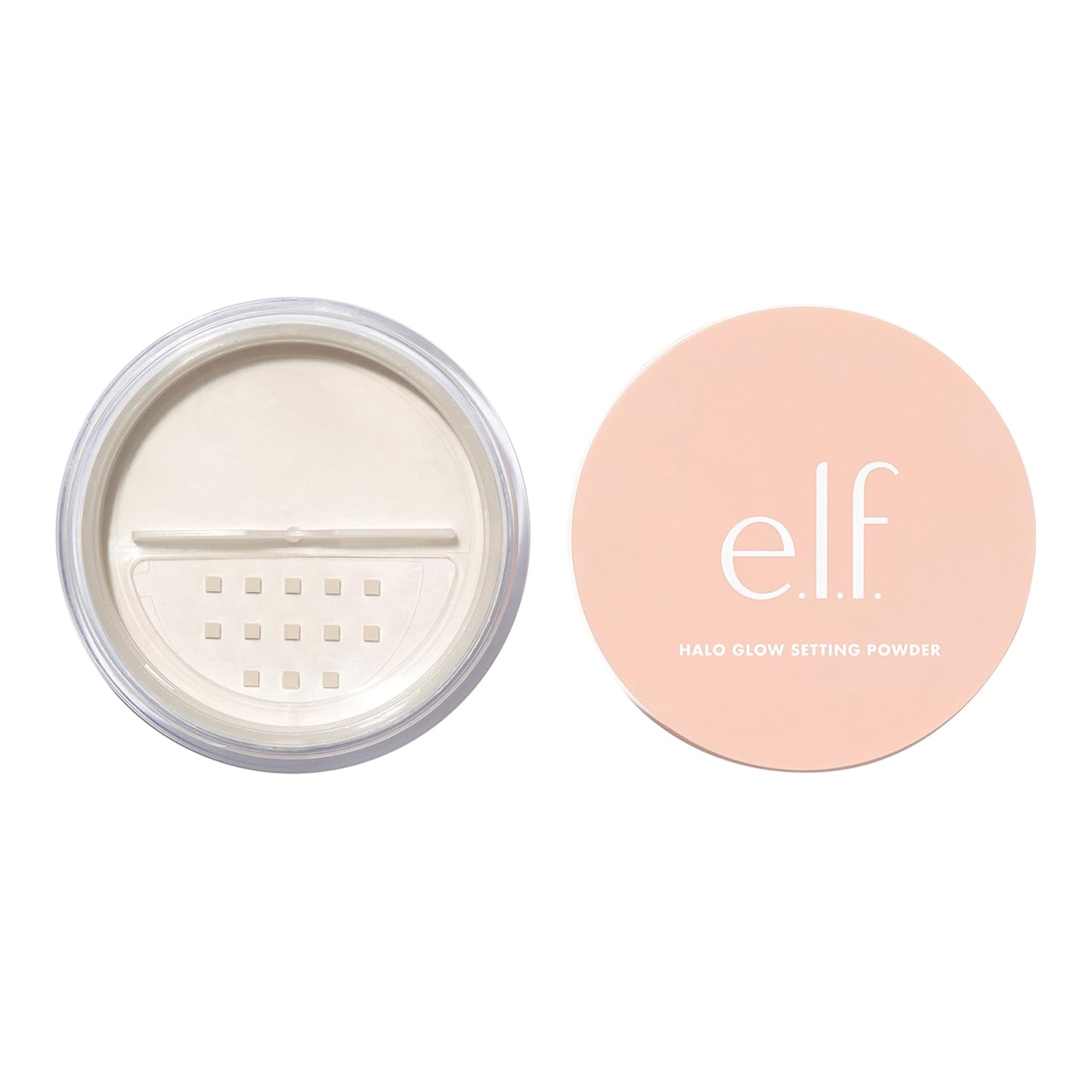 E.L.F. - POLVO DE FIJACIÓN HALO GLOW, SEDOSO, NO PESA, DIFUMINADO, ALISA Y MINIMIZA LOS POROS Y LAS LÍNEAS FINAS, 0.24 OZS - 1