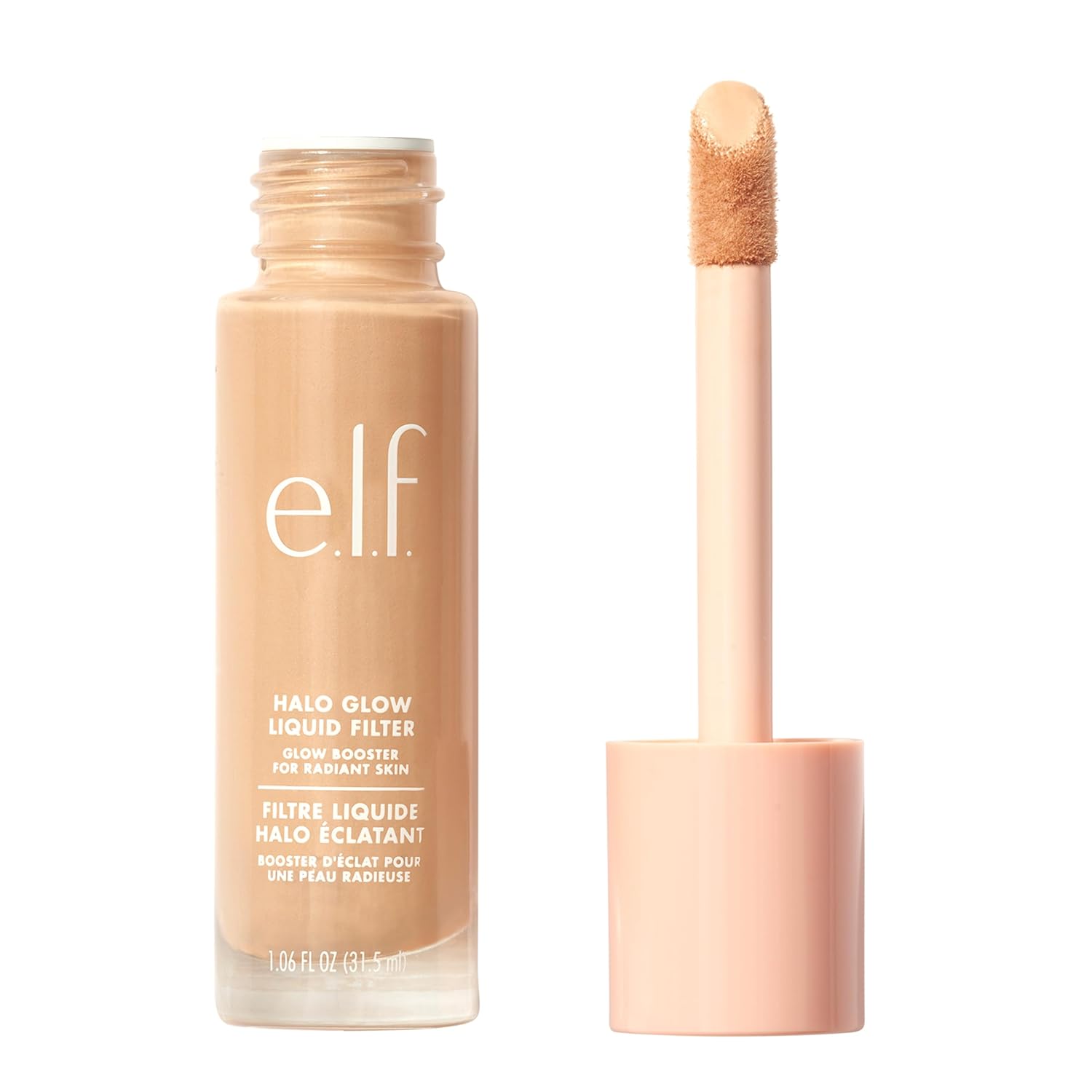 E.L.F. FILTRO LÍQUIDO HALO GLOW, POTENCIADOR DE TEZ PARA UN ASPECTO BRILLANTE Y DE ENFOQUE SUAVE, 2 JUSTOS/LIGEROS - 1