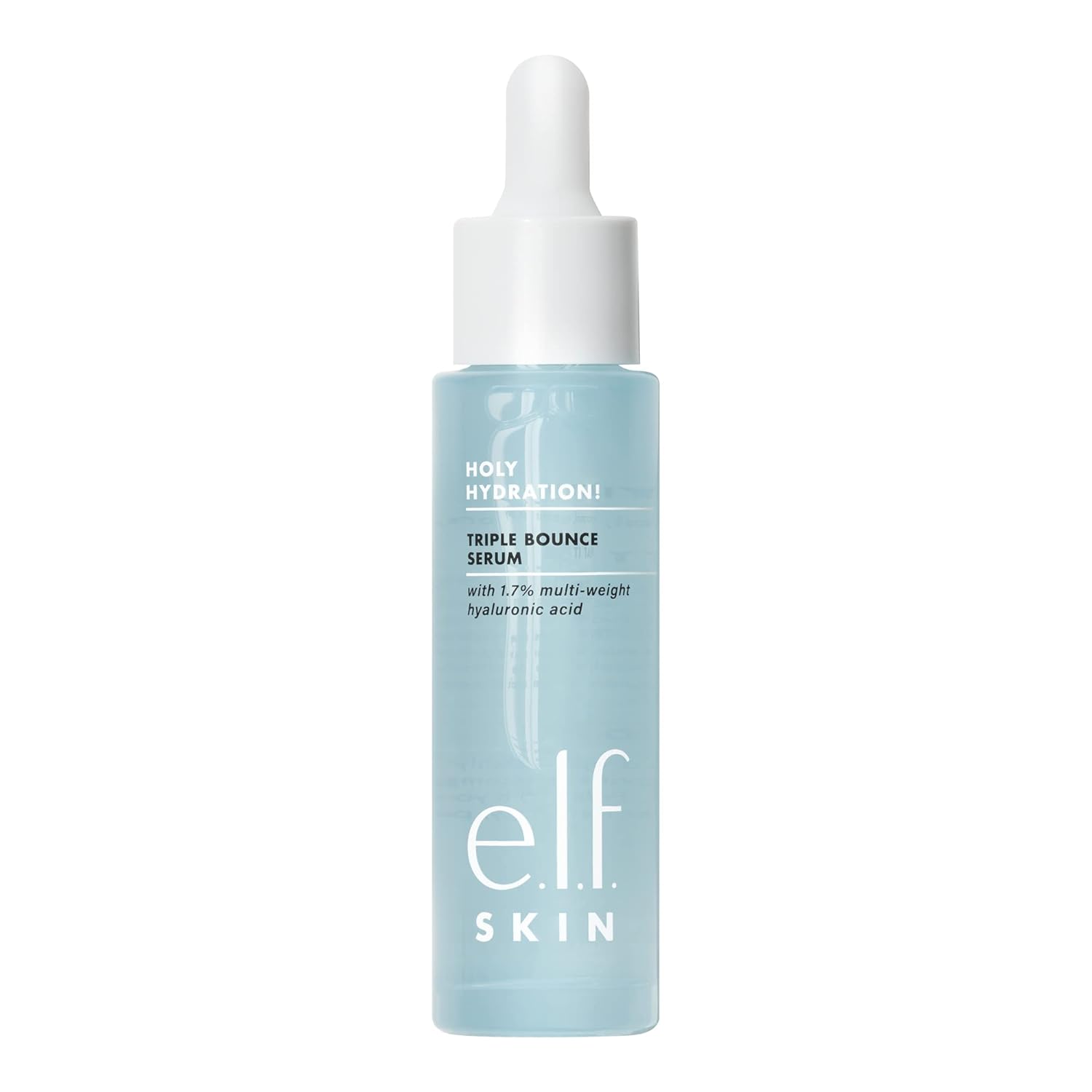 E.L.F. SKIN HOLY HYDRATION! TRIPLE BOUNCE SERUM, SUERO DE ÁCIDO HIALURÓNICO AL 1.7% PARA PIEL REGORDETA Y FLEXIBLE - 1
