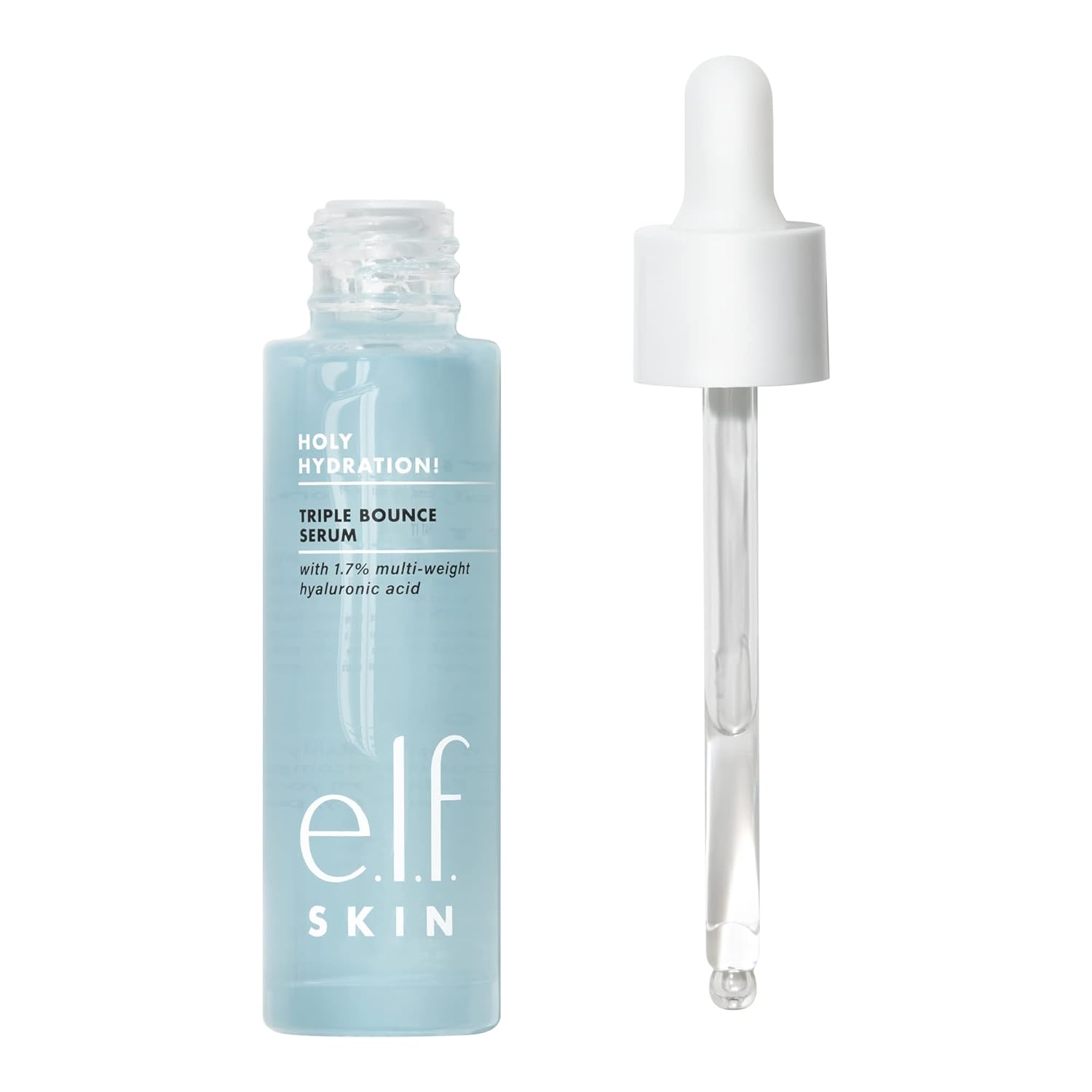 E.L.F. SKIN HOLY HYDRATION! TRIPLE BOUNCE SERUM, SUERO DE ÁCIDO HIALURÓNICO AL 1.7% PARA PIEL REGORDETA Y FLEXIBLE - 6
