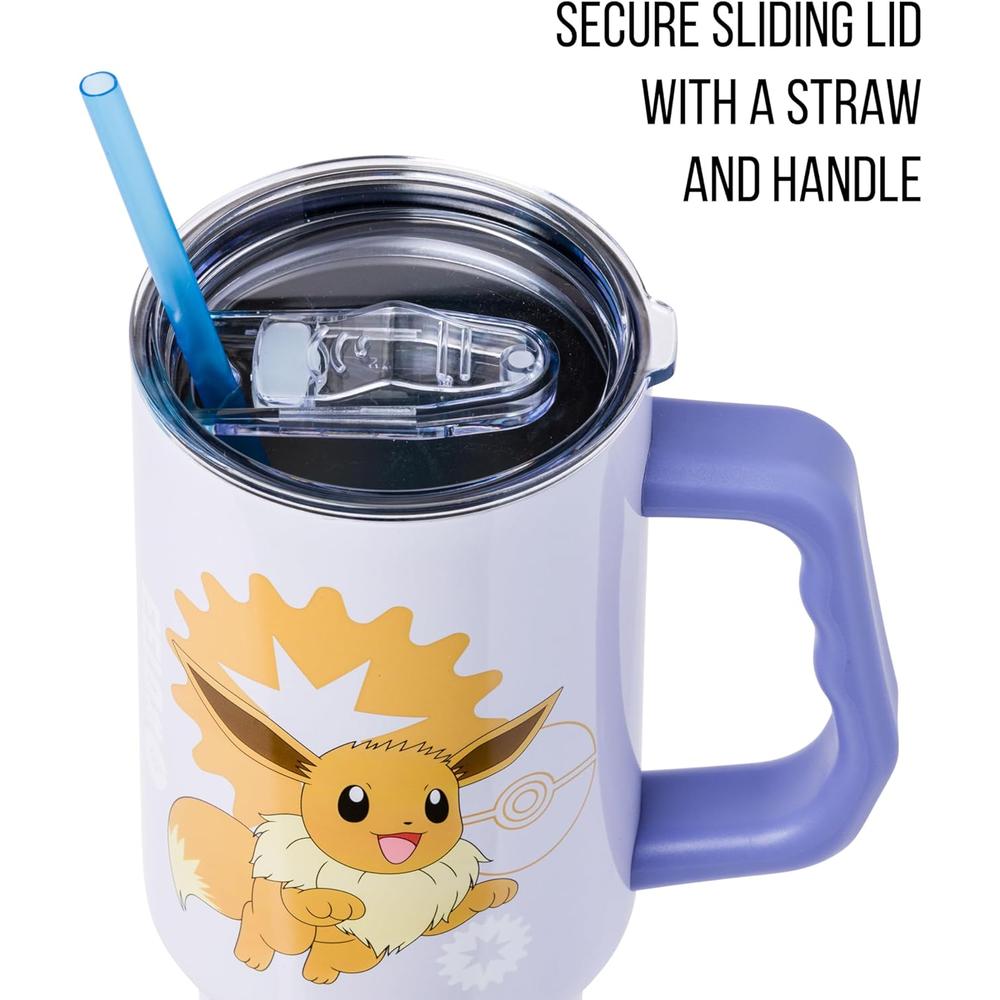 VASO CON ASA Y PAJITA POKEMON 40 OZ / 1183 ML | EEVEE - 2