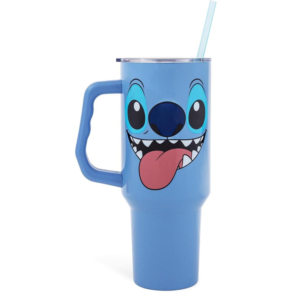 VASO DE VIAJE CON ASA DISNEY 40 OZ / 1183 ML | STITCH AZUL - 1