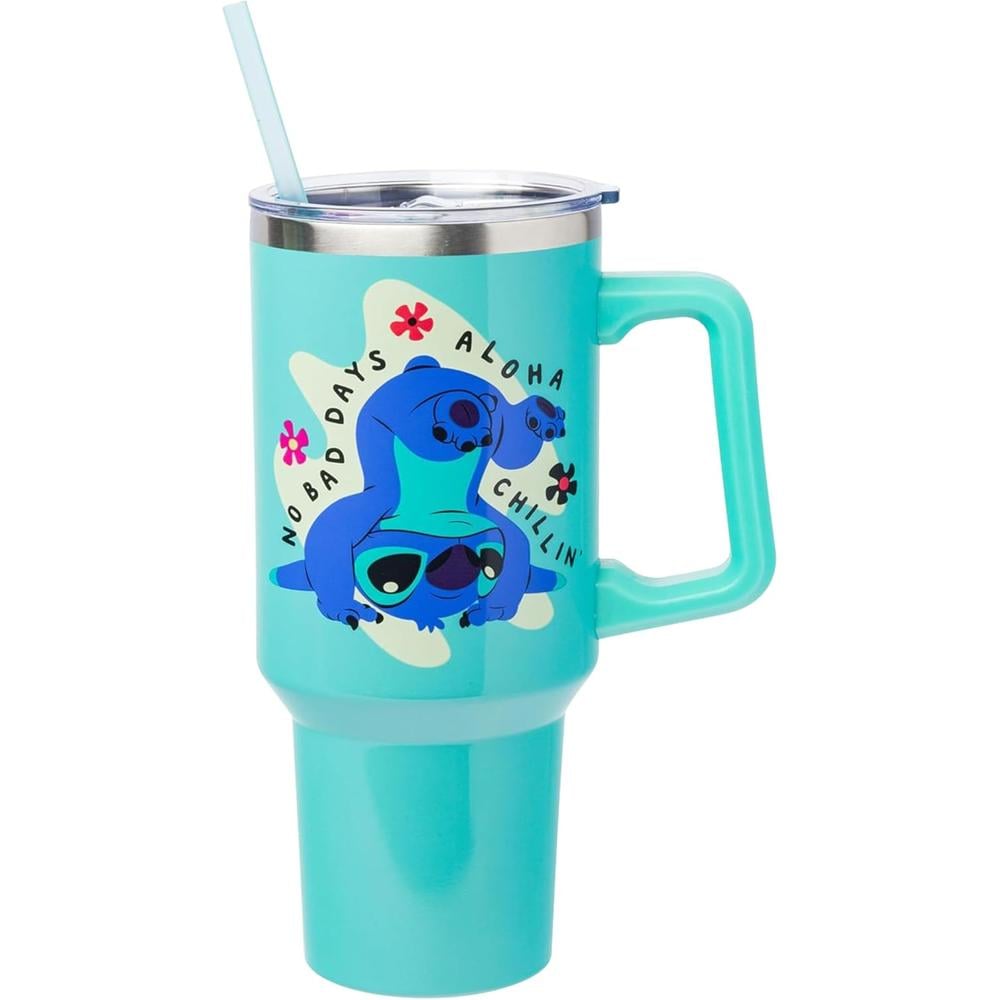 VASO CON ASA Y PAJITA LILO Y STITCH 40 OZ / 1183 ML | JADE - 1