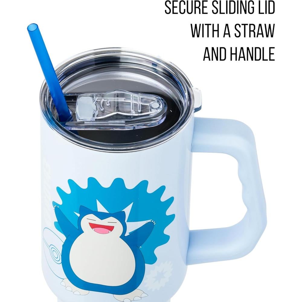 VASO CON ASA Y PAJITA POKEMON 40 OZ / 1183 ML | SNORLAX - 2