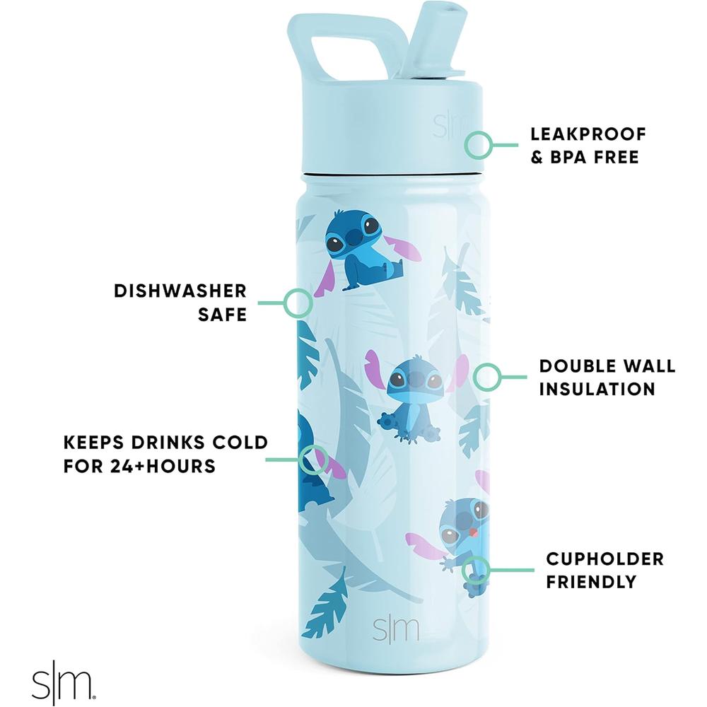 BOTELLA PARA NIÑOS CON PAJILLA SIMPLE MODERN 18 OZ / 532 ML | STITCH - 2