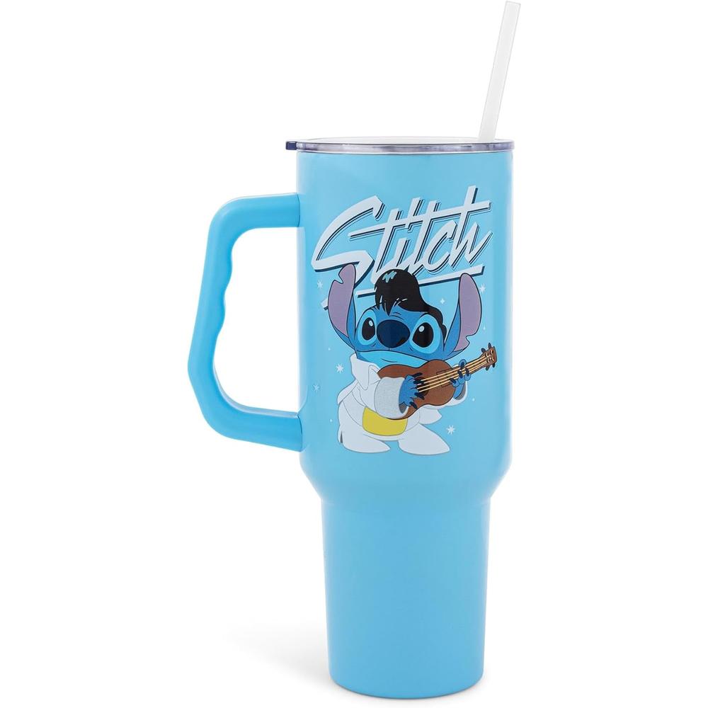 VASO DE VIAJE CON ASA DISNEY 40 OZ / 1183 ML | STITCH CELESTE - 2