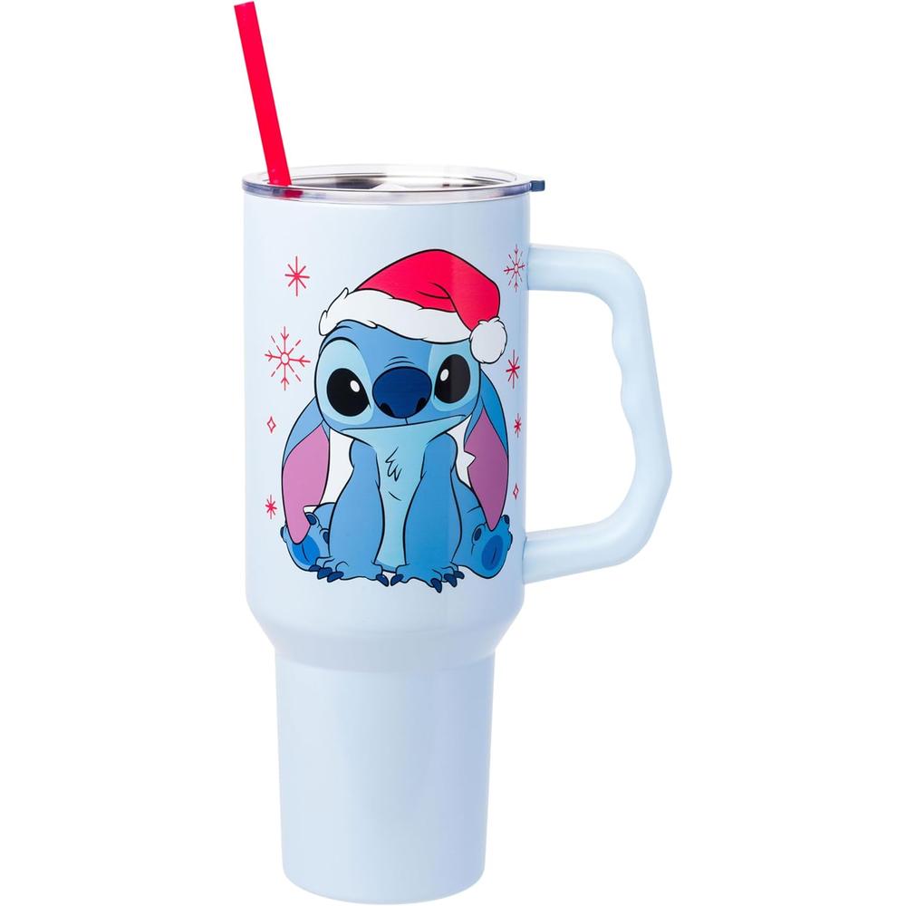 VASO CON ASA Y PAJITA LILO Y STITCH 40 OZ / 1183 ML | NIEVE - 1