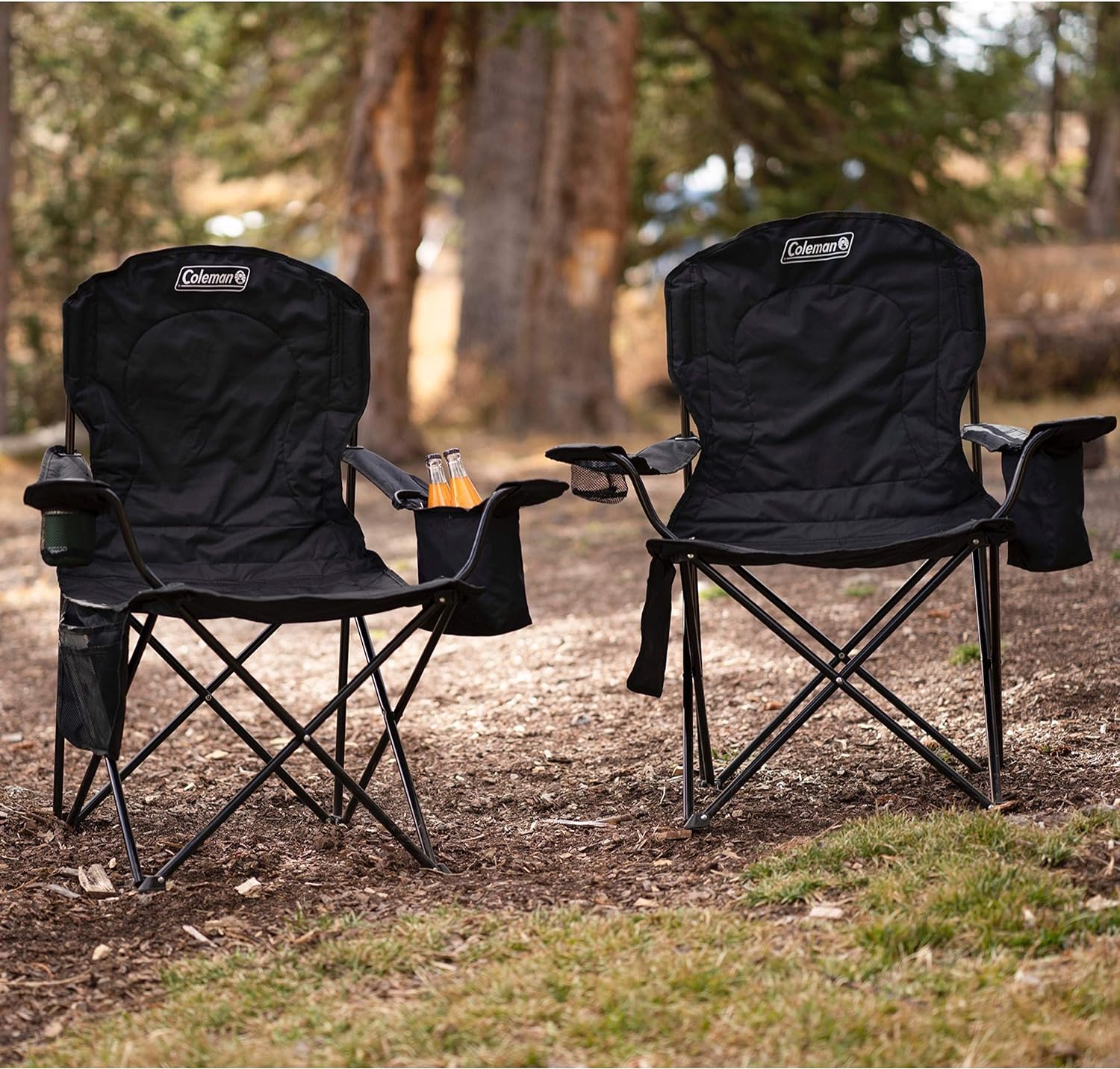 COLEMAN SILLA DE CAMPING PORTÁTIL CON ENFRIADOR DE 4 LATAS, ASIENTO Y RESPALDO TOTALMENTE ACOLCHADOS CON BOLSILLO LATERAL - 5