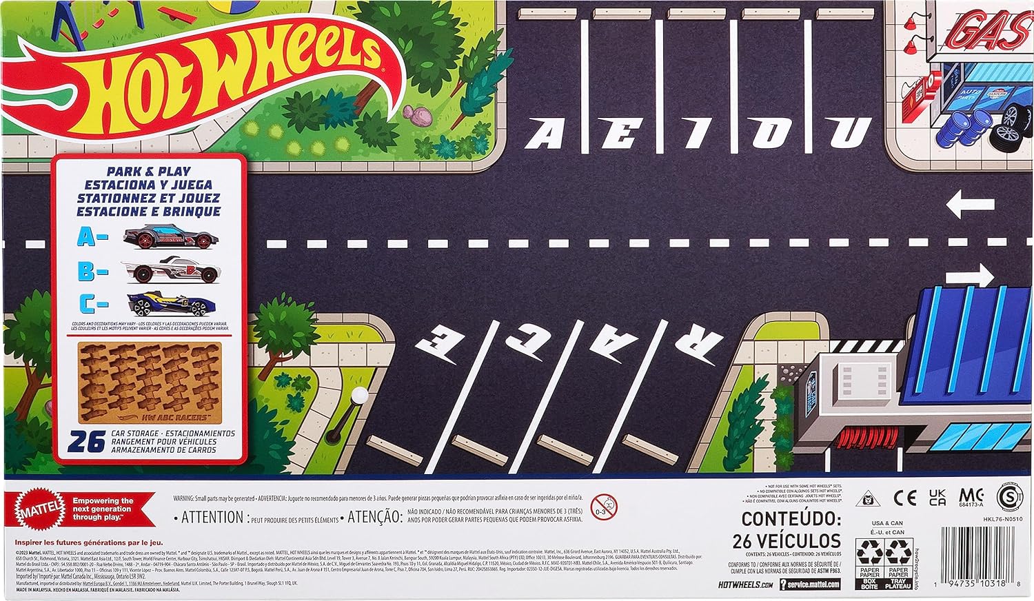 HOT WHEELS ABC RACERS, 26 CARS EN ESCALA 1:64 CON LETRAS DEL ALFABETO, APRENDE A DELETREAR Y LEER CON HOT WHEELS TOY CARS - 2