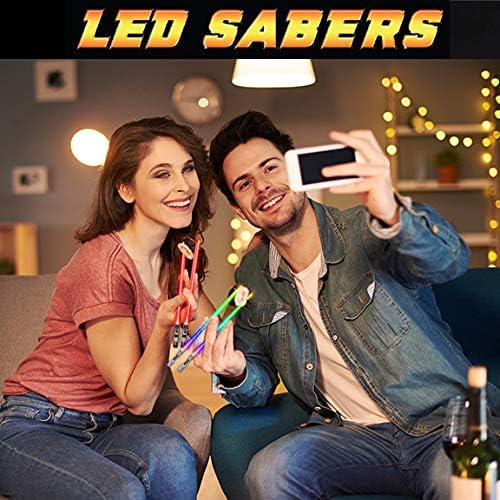 PALILLOS DE LUZ LIGHTSABLE CON LUZ LED BRILLANTE DE STAR WARS, MANGO EXTRAÍBLE, APTO PARA LAVAVAJILLAS, 8 MODOS DE COLOR, 1 PAR - 2