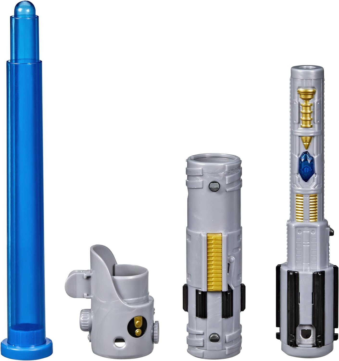 STAR WARS LIGHTSABER FORGE LUKE SKYWALKER - JUGUETE ELECTRÓNICO DE SABLE DE LUZ AZUL EXTENSIBLE, JUGUETE DE ROL PERSONALIZABLE - 2