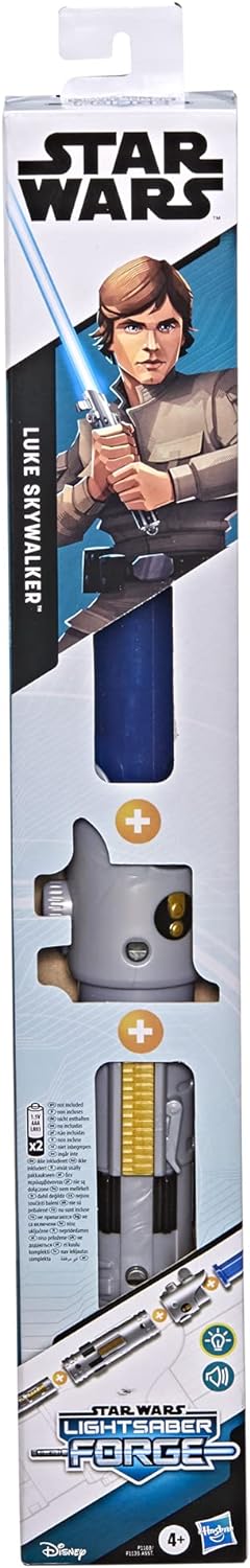 STAR WARS LIGHTSABER FORGE LUKE SKYWALKER - JUGUETE ELECTRÓNICO DE SABLE DE LUZ AZUL EXTENSIBLE, JUGUETE DE ROL PERSONALIZABLE - 3