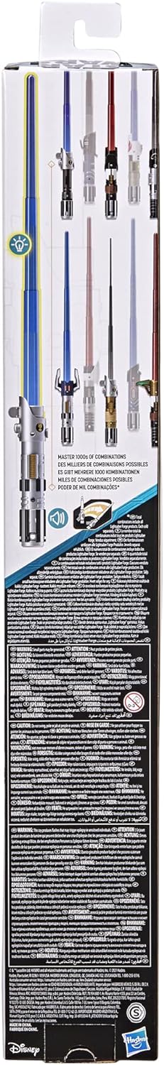 STAR WARS LIGHTSABER FORGE LUKE SKYWALKER - JUGUETE ELECTRÓNICO DE SABLE DE LUZ AZUL EXTENSIBLE, JUGUETE DE ROL PERSONALIZABLE - 4