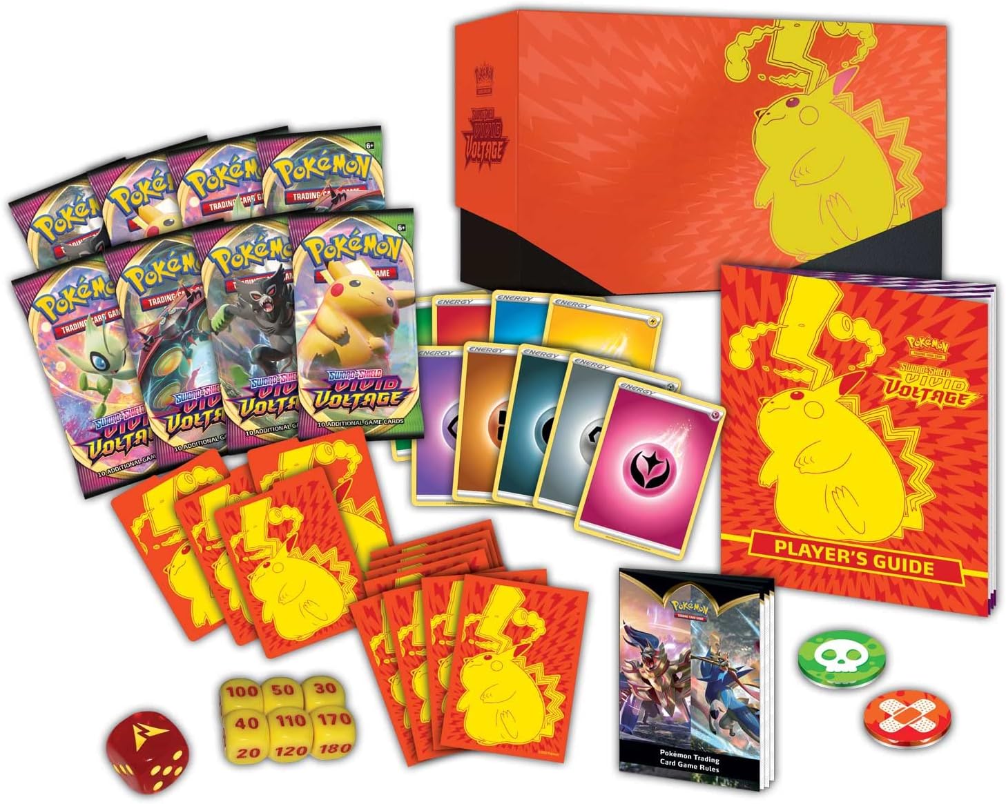 POKEMON CARDS: SWORD Y SHIELD 4 VIVID VOLTAGE ELITE PIKACHU - CAJA DE ENTRENAMIENTO, MULTICOLOR - 2