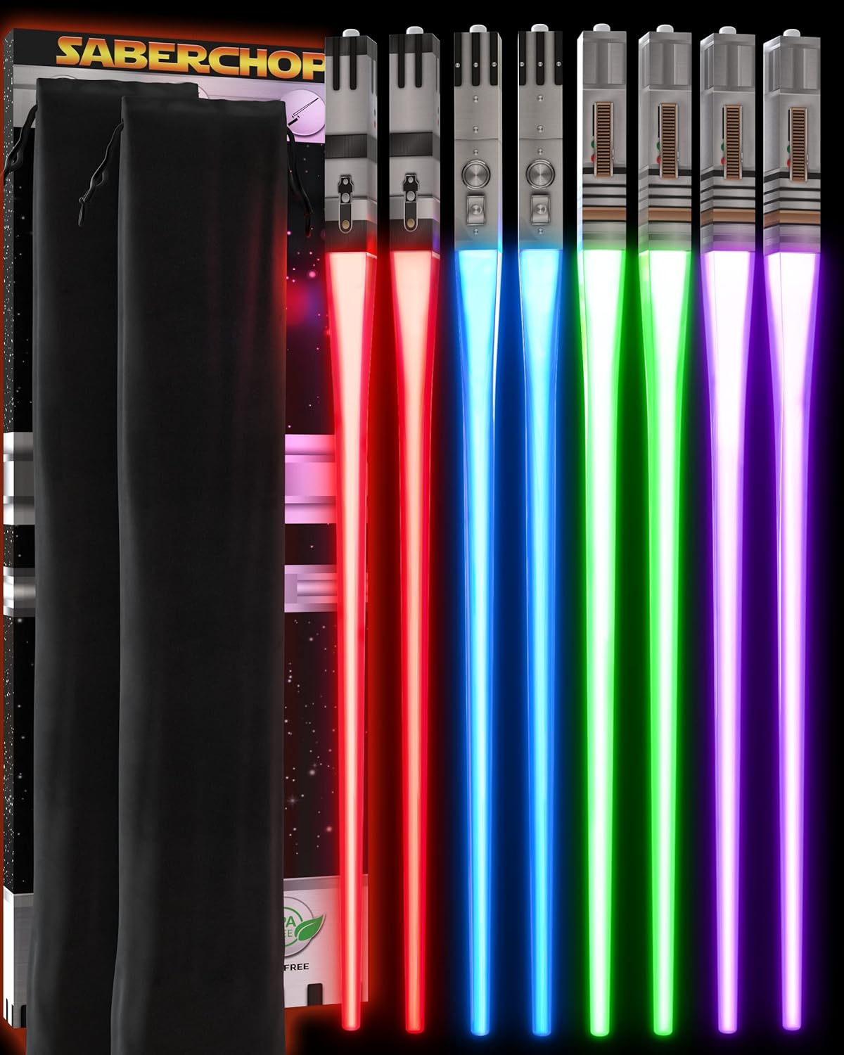 LIGHTSABLE PALILLOS ILUMINADOS CON LUZ LED DE STAR WARS, SABLE DE LUZ BRILLANTE, REUTILIZABLES - 1