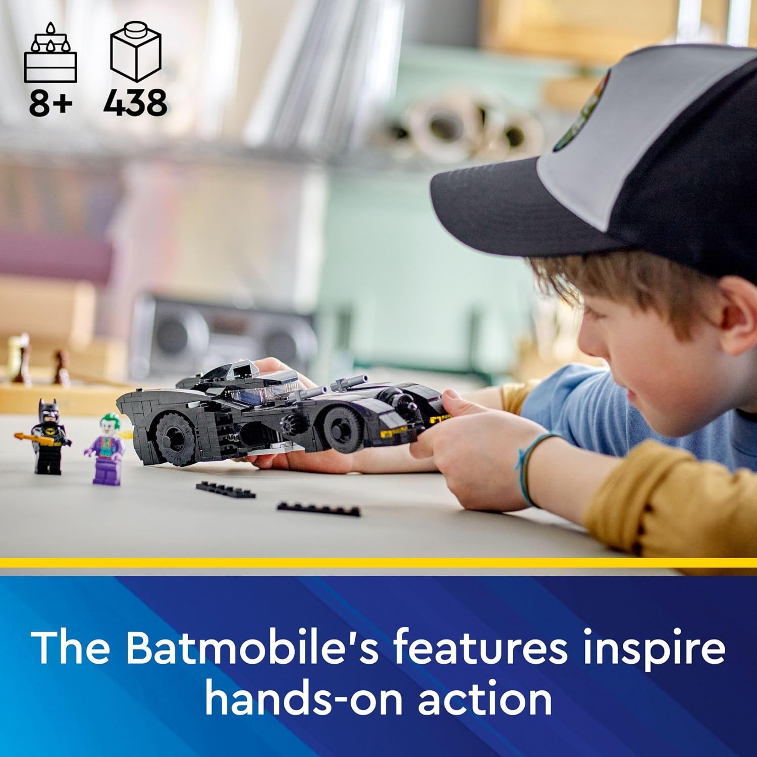 LEGO DC BATMOBILE: BATMAN VS. THE JOKER CHASE JUGUETES DE CONSTRUCCIÓN, VEHÍCULO DE BATMAN CON ARMAS Y UNA CABINA - 5