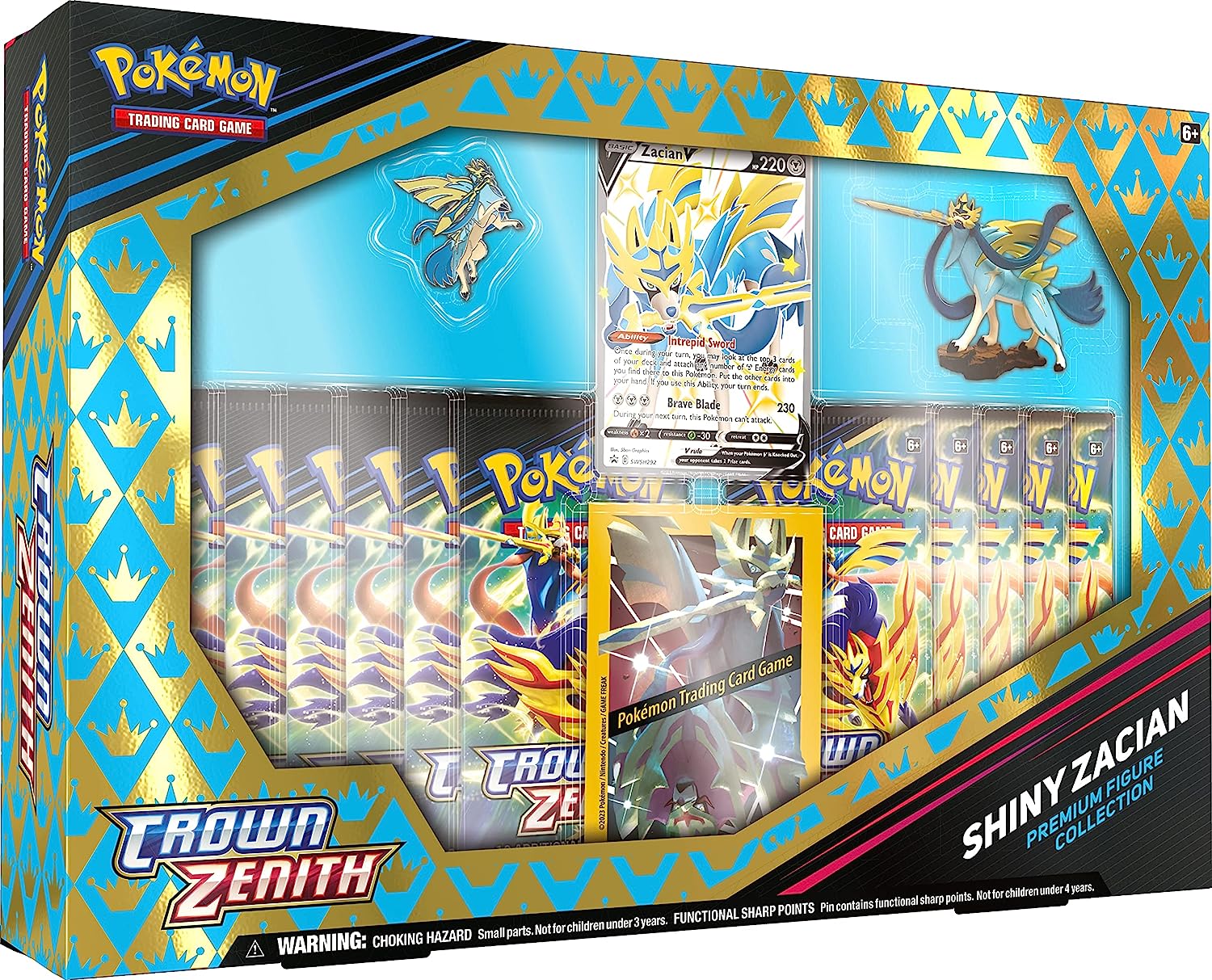 POKEMON CROWN ZENITH SHINY ZACIAN COLECCIÓN DE FIGURAS PREMIUM - 1