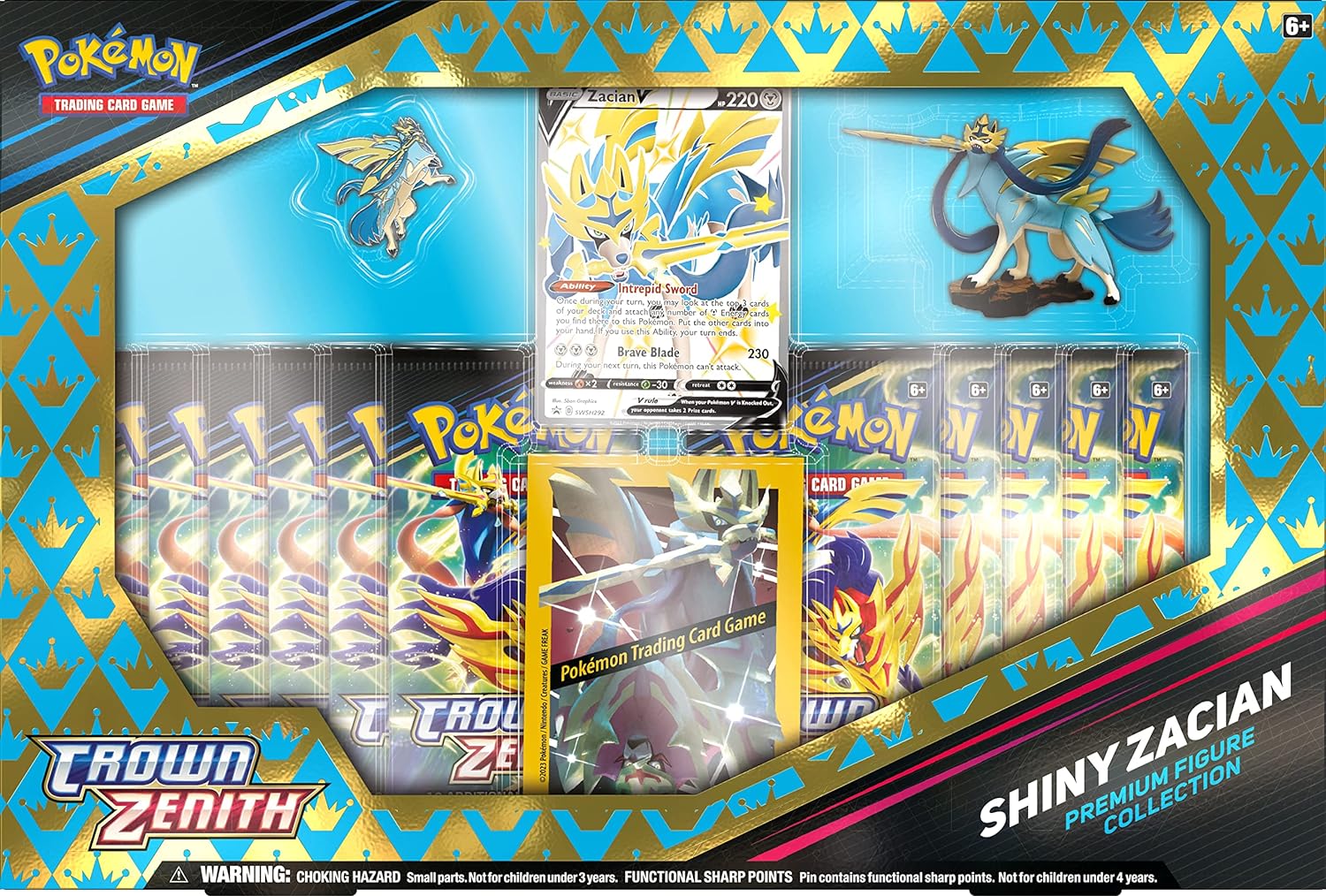 POKEMON CROWN ZENITH SHINY ZACIAN COLECCIÓN DE FIGURAS PREMIUM - 2