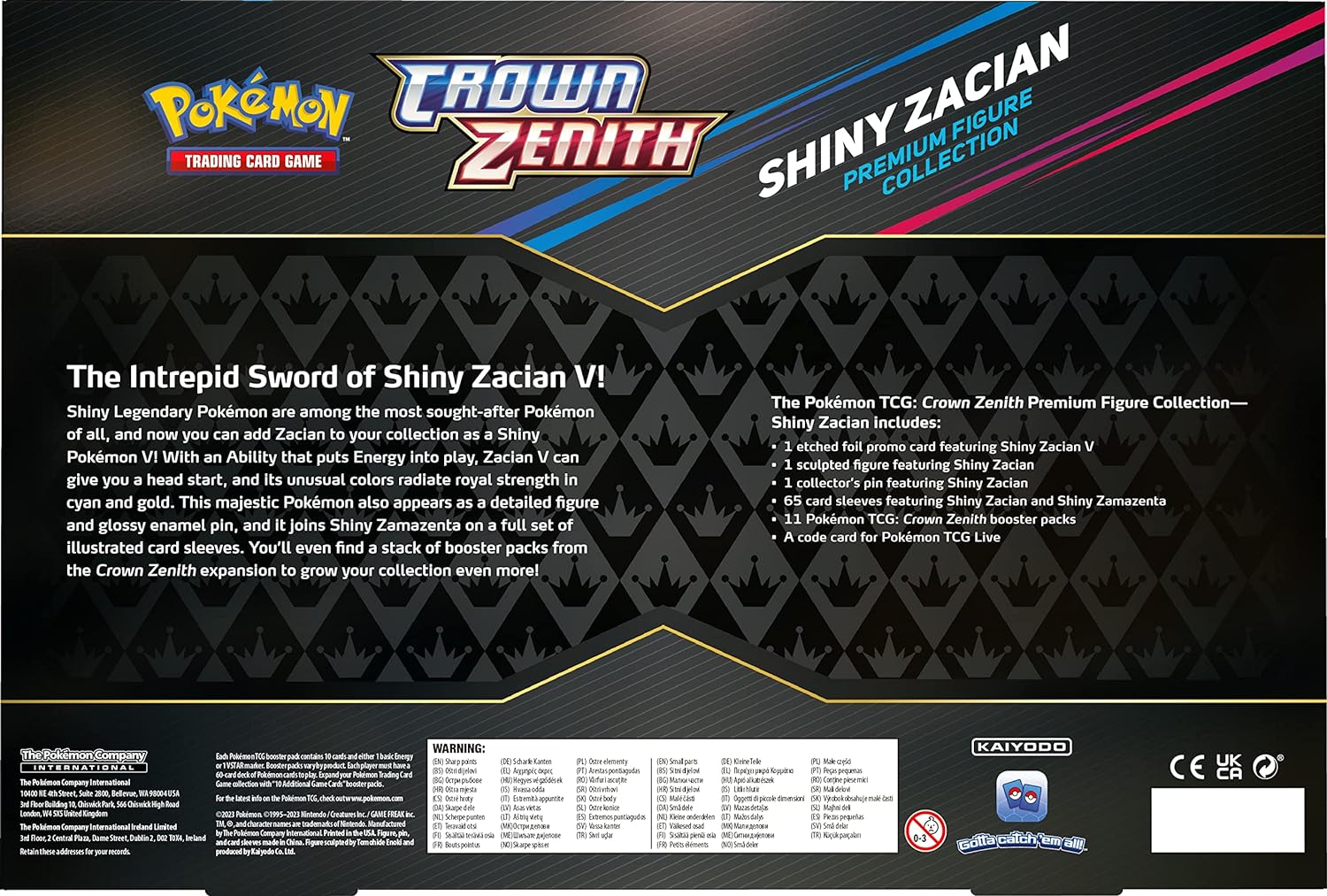 POKEMON CROWN ZENITH SHINY ZACIAN COLECCIÓN DE FIGURAS PREMIUM - 3