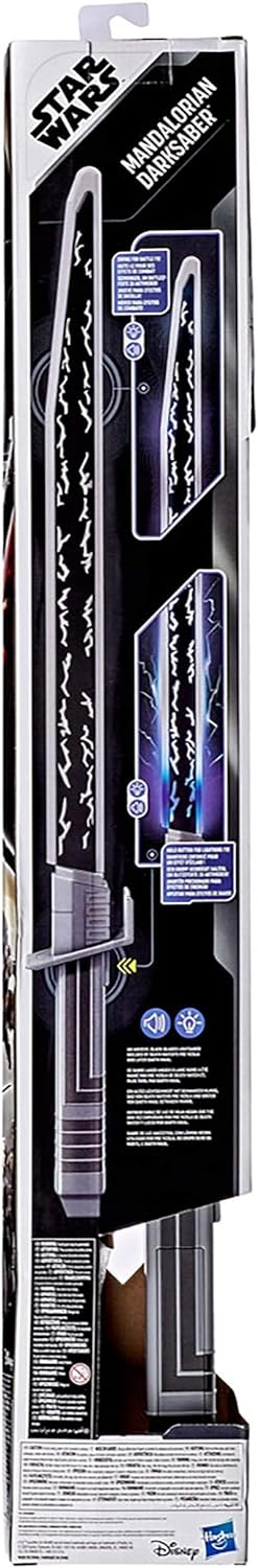 STAR WARS MANDALORIAN - SABLE DE LUZ DE SABLE OSCURO CON LUCES Y SONIDOS ELECTRÓNICOS, THE CLONE WARS PARA NIÑOS, MULTICOLOR - 3