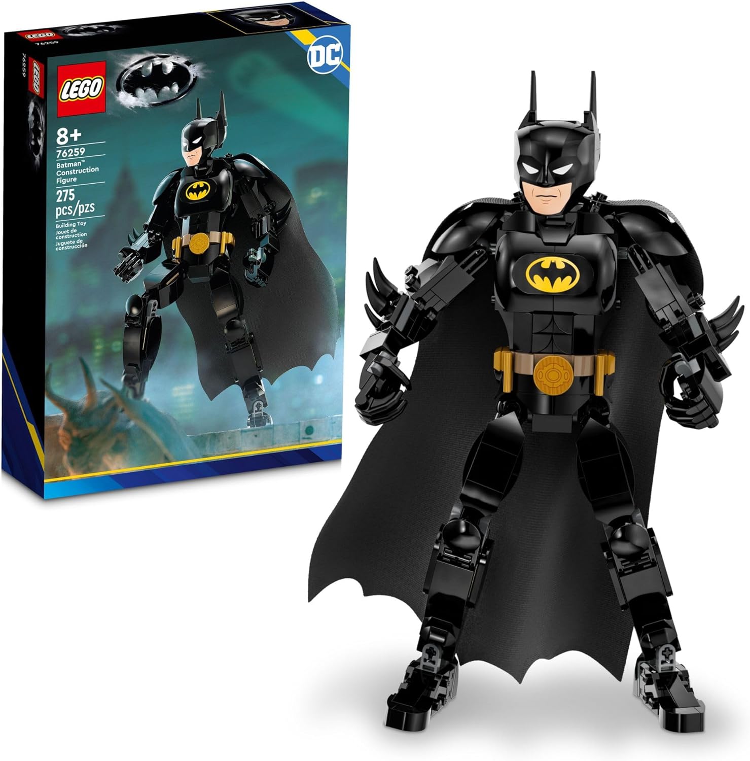 LEGO DC BATMAN FIGURA DE ACCIÓN PARA CONSTRUIR, JUGUETE TOTALMENTE ARTICULADO CON CAPA Y DETALLES AUTÉNTICOS DE LA PELÍCULA - 1