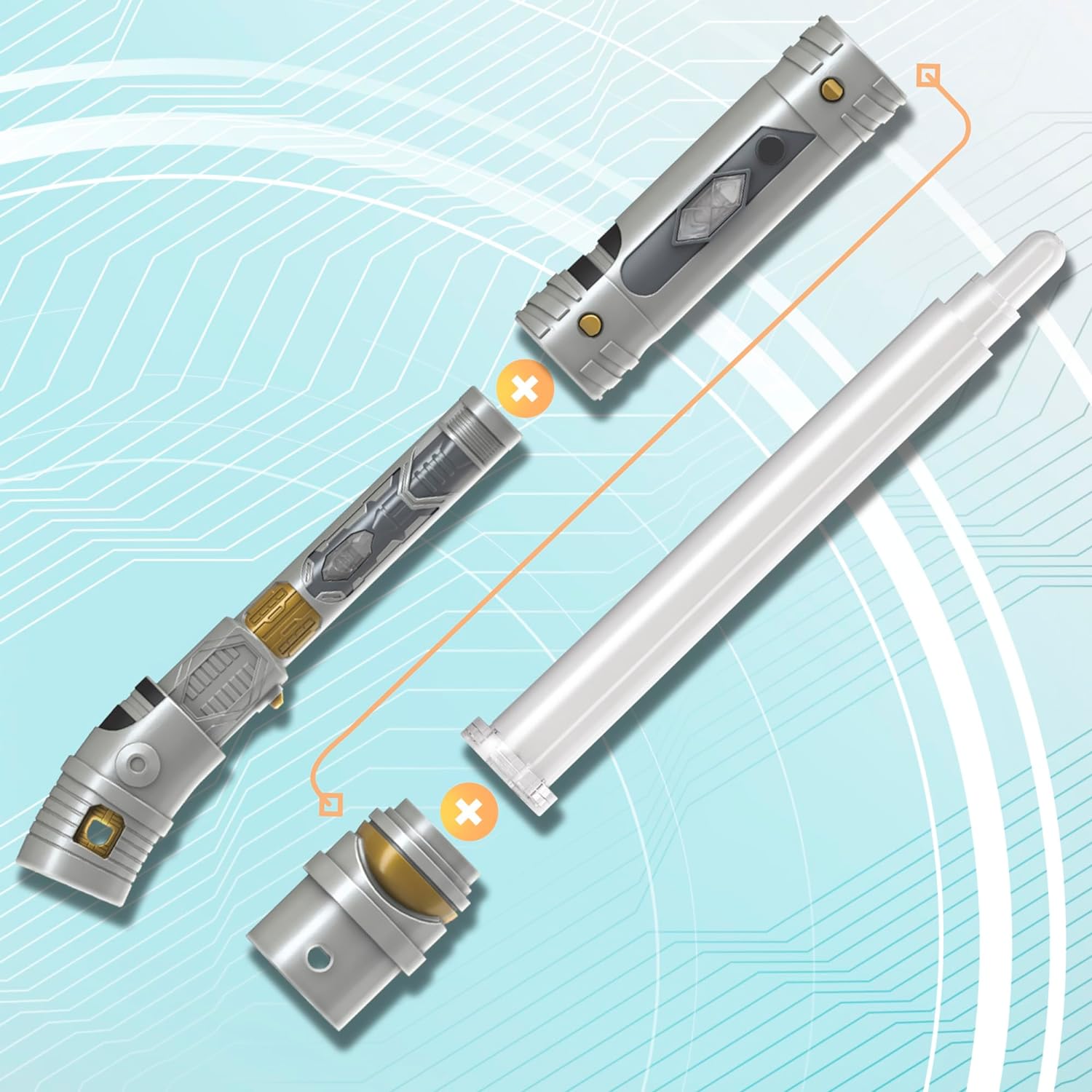 STAR WARS LIGHTSABER FORGE AHSOKA TANO, SABLE ELECTRÓNICO PERSONALIZABLE BLANCO, JUGUETES PARA NIÑOS Y NIÑAS DE 4 AÑOS - 5