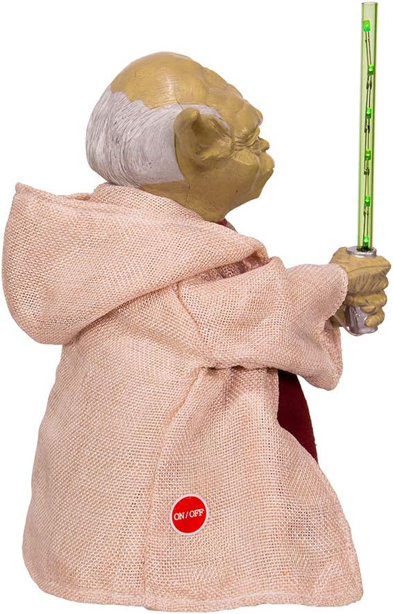 KURT ADLER - YODA DE STAR WARS CON BATERÍA DE 12 PULGADAS CON SABLE DE LUZ LED - 3