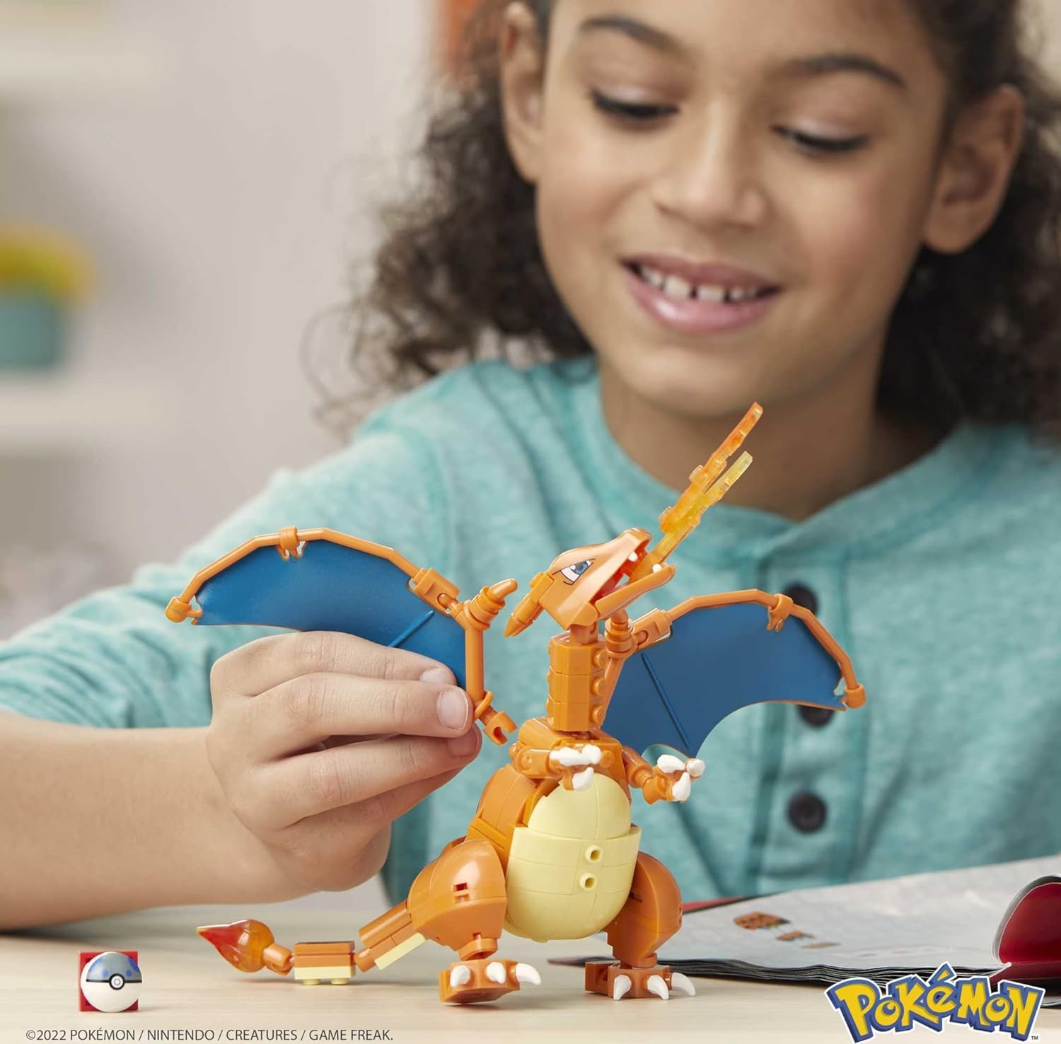 POKÉMON MEGA JUEGO DE CONSTRUCCIÓN DE FIGURAS DE ACCIÓN , CHARIZARD CON 222 PIEZAS, 1 PERSONAJE POSABLE, 4 PULGADAS DE ALTO - 2