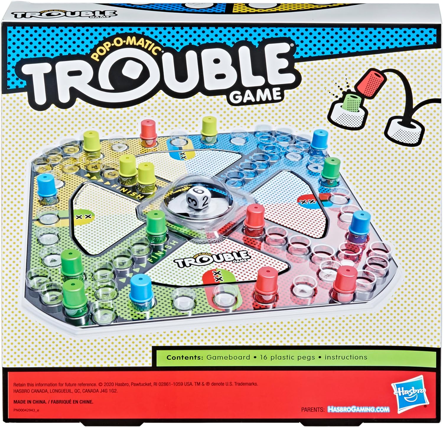 JUEGO TROUBLE GAME, MULTICOLOR - 2