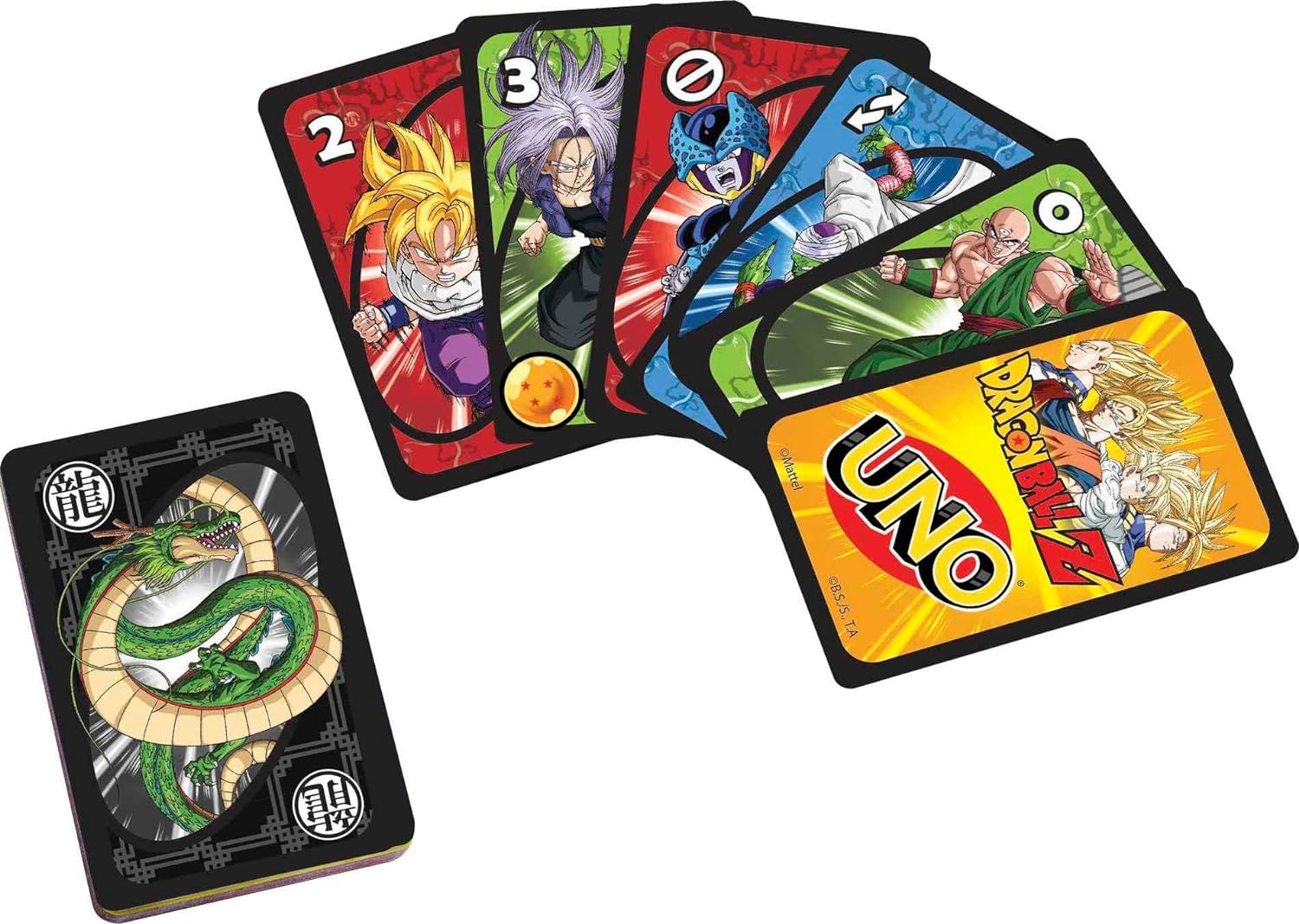 MATTEL GAMES UNO - JUEGO DE CARTAS DRAGON BALL Z PARA NOCHE FAMILIAR CON GRÁFICOS TEMÁTICOS PARA 2 A 10 JUGADORES - 5