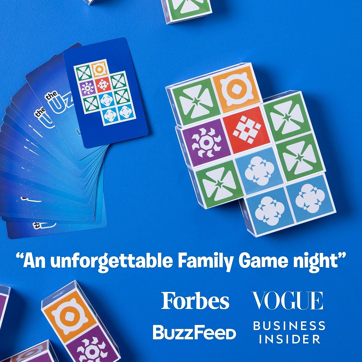 THE UZZLE JUEGO DE MESA 2.0, ADECUADOS PARA NIÑOS, ROMPECABEZAS DE BLOQUES DE PATRONES, JUEGOS DE CARTAS FAMILIARES - 3
