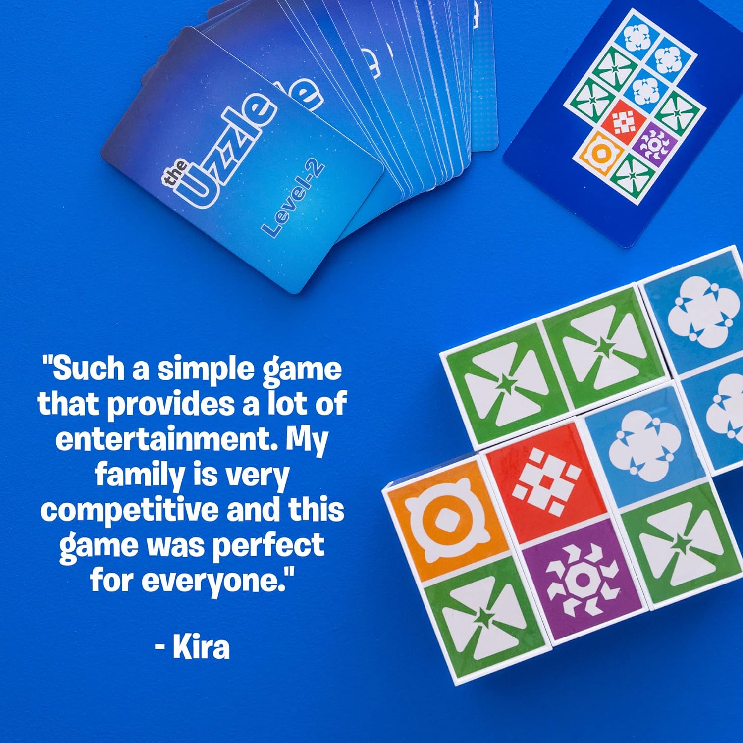 THE UZZLE JUEGO DE MESA 2.0, ADECUADOS PARA NIÑOS, ROMPECABEZAS DE BLOQUES DE PATRONES, JUEGOS DE CARTAS FAMILIARES - 5