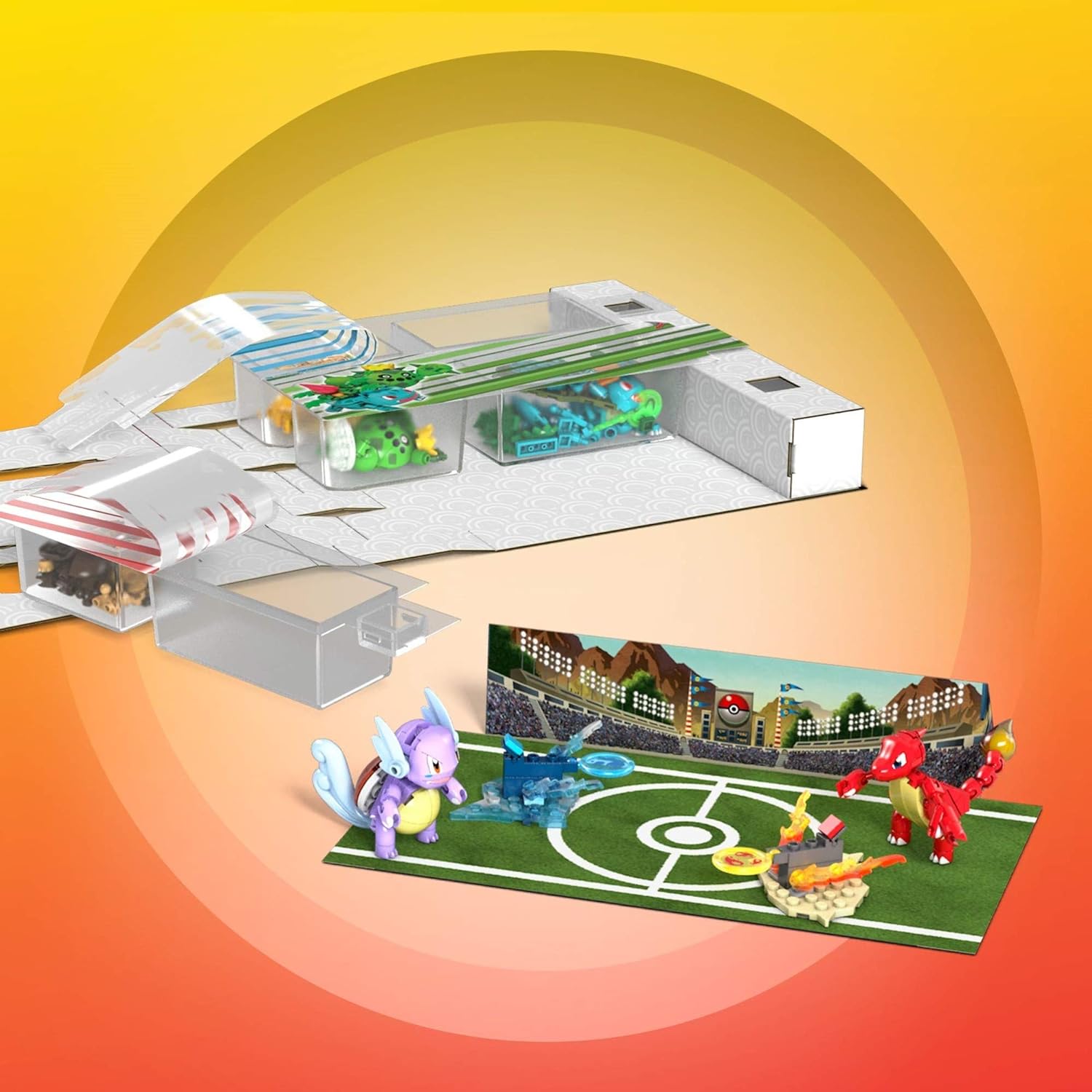 POKÉMON MEGA JUEGO CONSTRUCCIÓN DE FIGURAS DE ACCIÓN,DESAFÍO DE ENTRENADORES CON 450 PIEZAS,6 PERSONAJES ARTICULADOS Y ACCESORIOS - 4