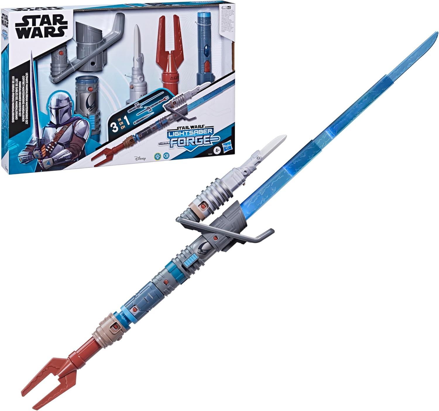 STAR WARS LIGHTSABER FORGE ULTIMATE MANDALORIAN MASTERWORKS SET, SABLE DE LUZ ELECTRÓNICO - 1