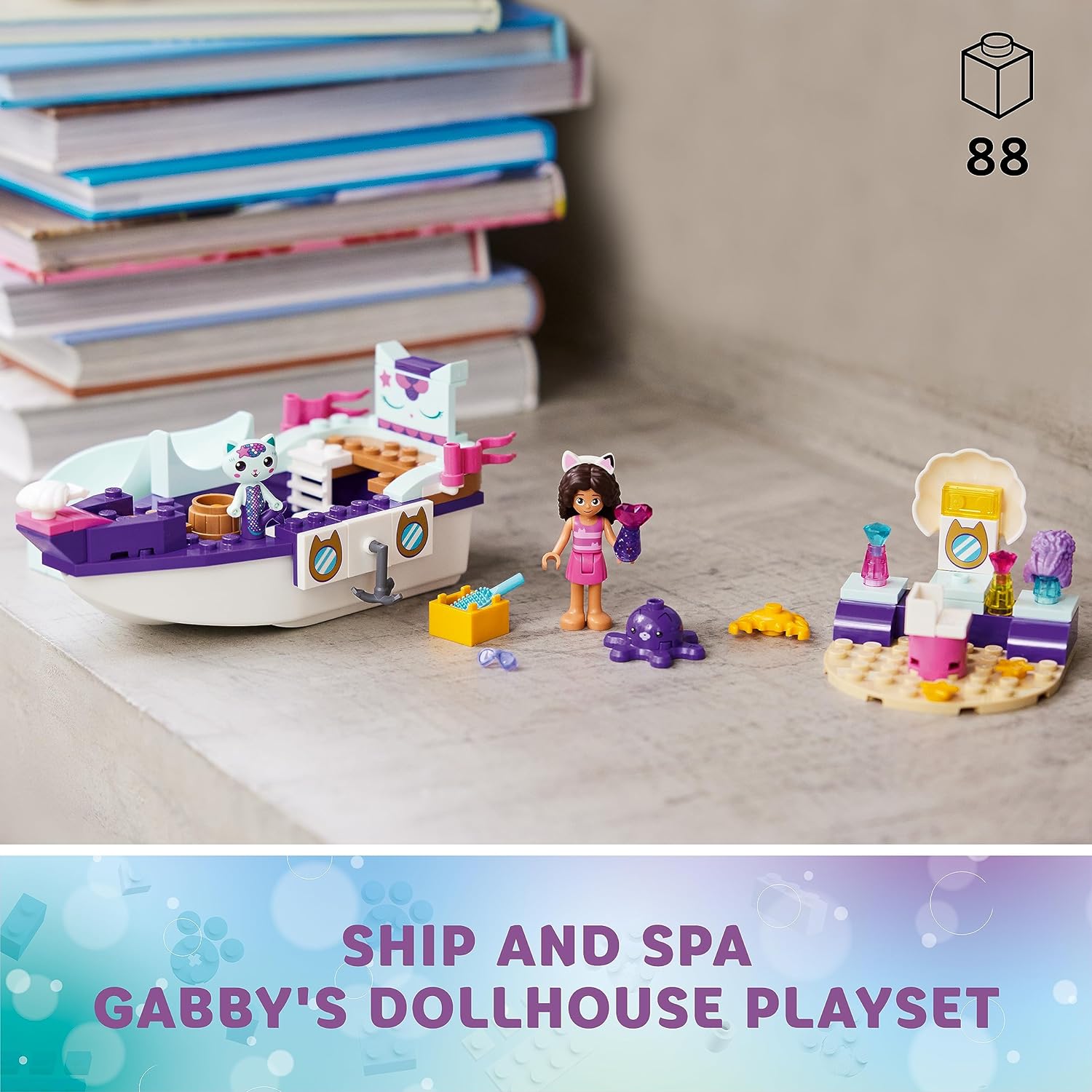 LEGO GABBY'S DOLLHOUSE GABBY Y MERCAT BARCO Y SPA, CONSTRUCCIÓN, JUEGO DE BARCO, SALÓN DE BELLEZA Y ACCESORIOS - 2