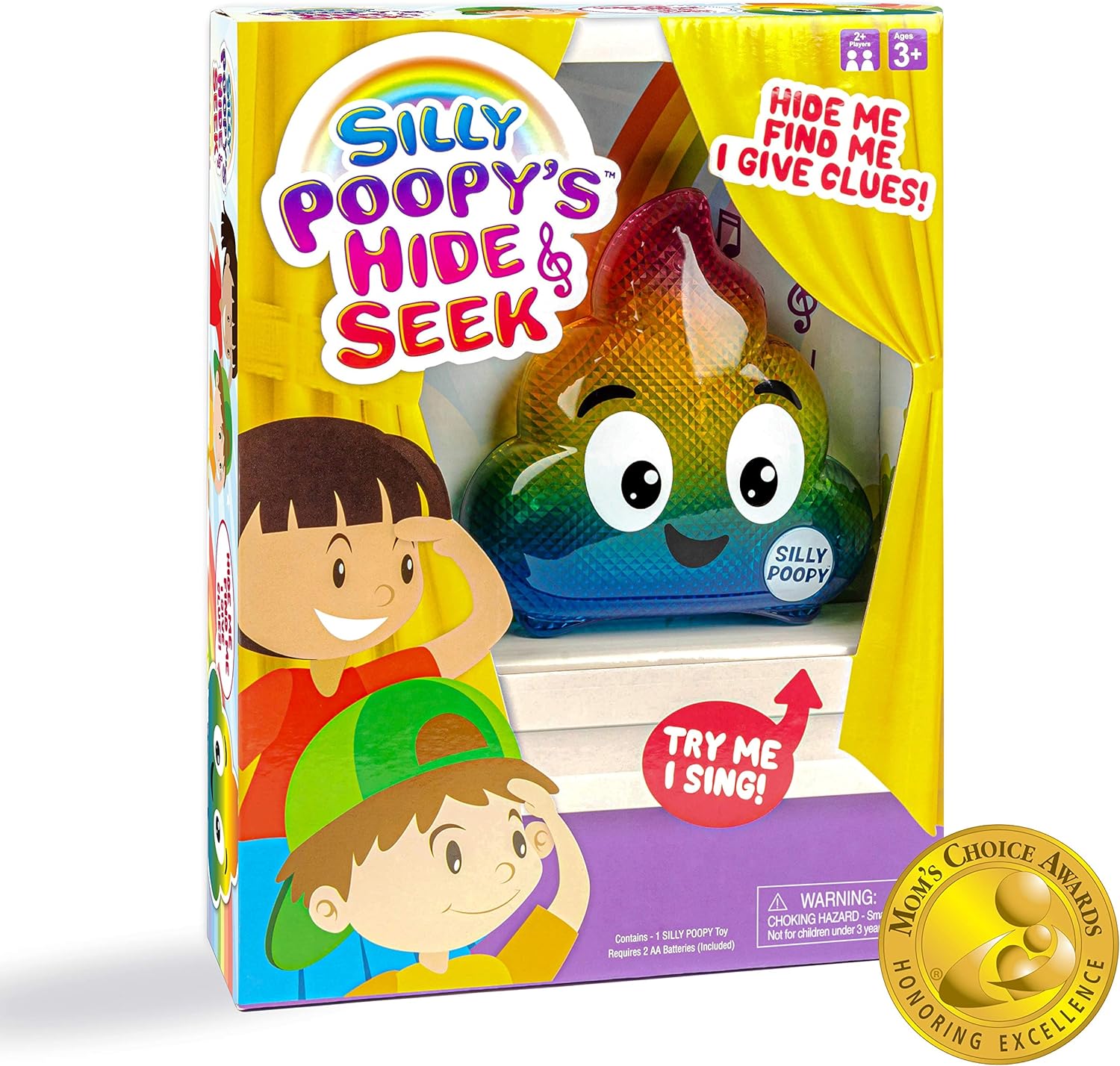 WHAT DO YOU MEME? SILLY POOPY'S HIDE Y SEEK-JUGUETE DE POPÓ CON LOS COLORES DEL ARCO IRIS QUE HABLA Y CANTA,JUEGO ACTIVO A NIÑOS - 1