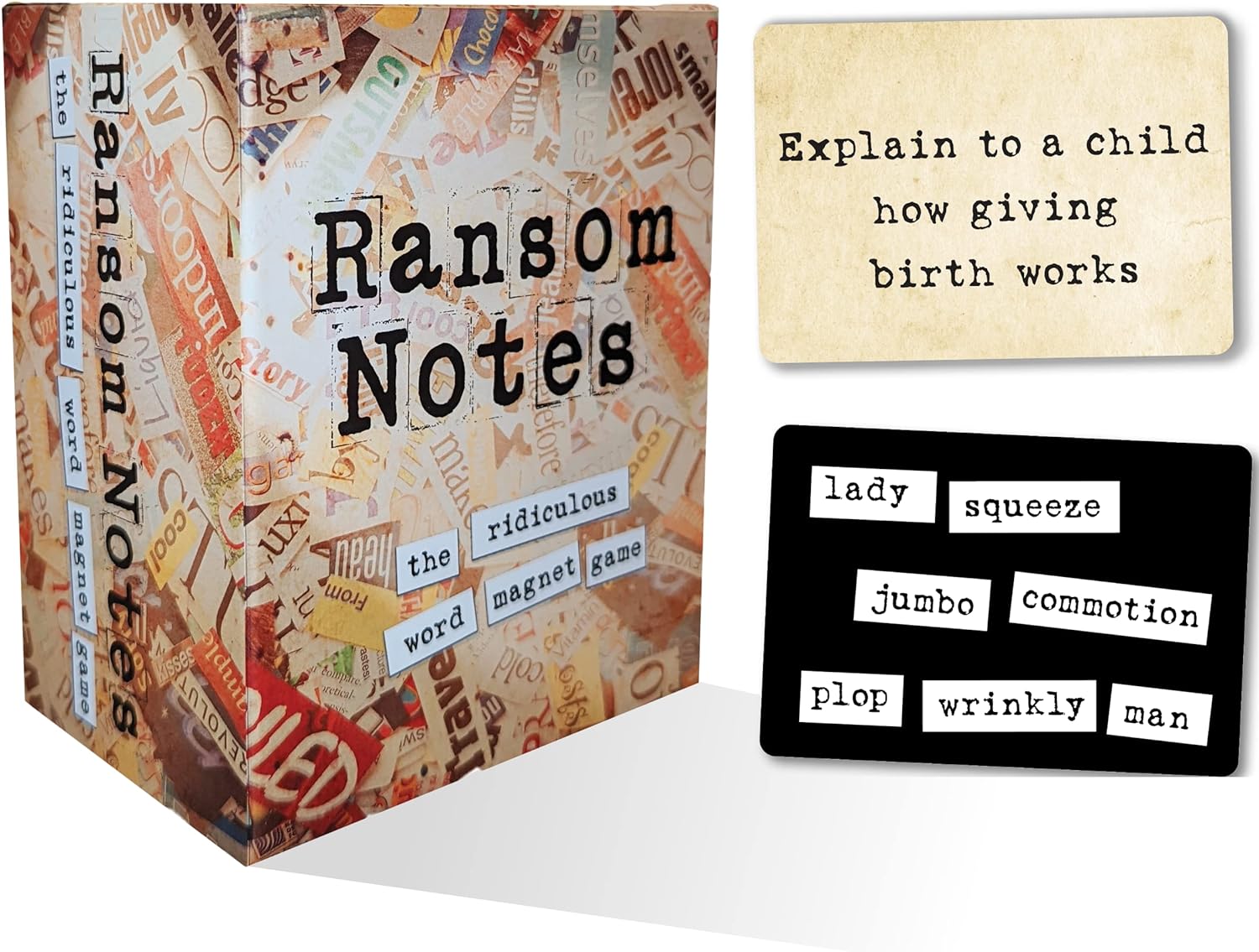 RANSOM NOTES - EL RIDÍCULO JUEGO DE FIESTA CON IMÁN DE PALABRAS, MÁS DE 3 JUGADORES - 1