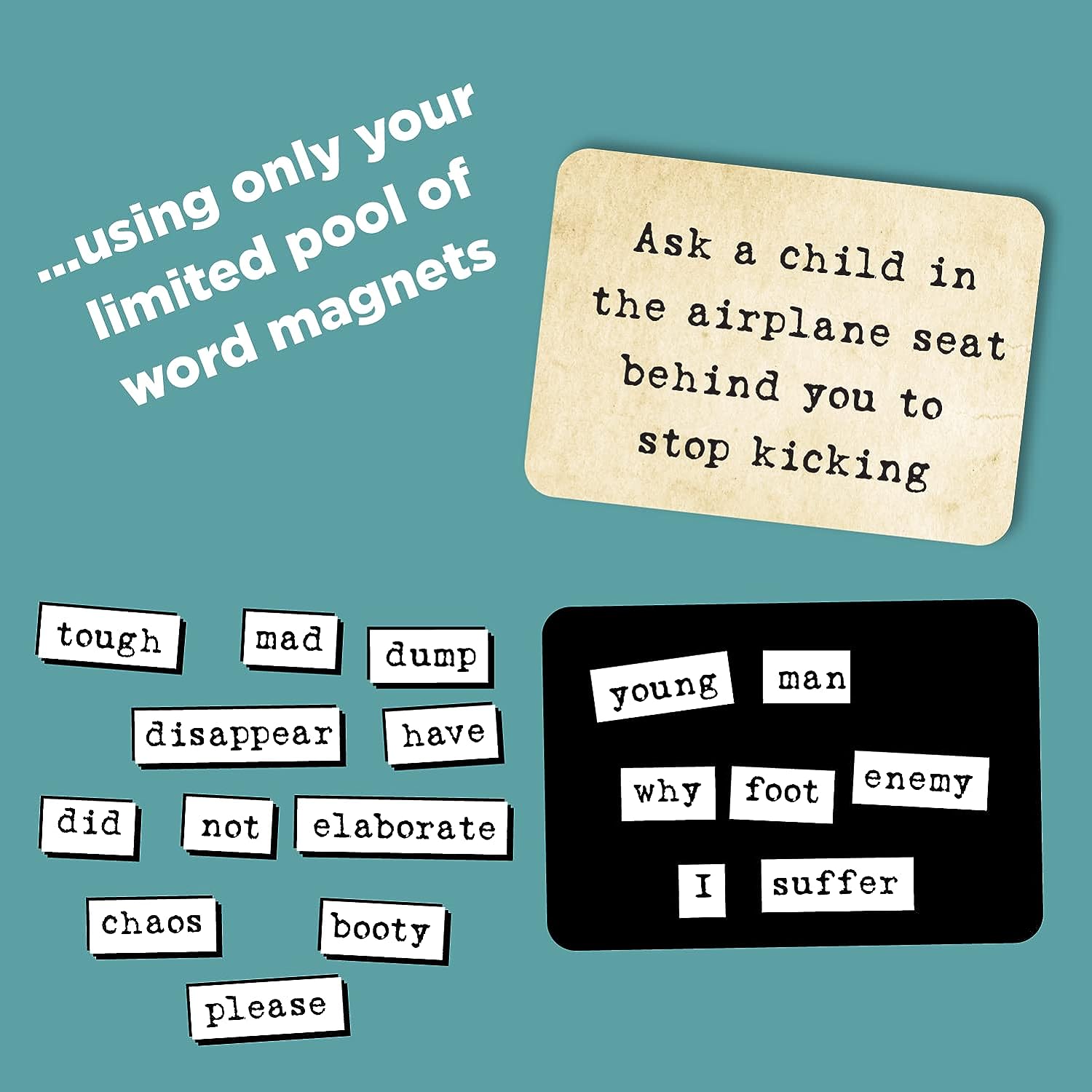 RANSOM NOTES - EL RIDÍCULO JUEGO DE FIESTA CON IMÁN DE PALABRAS, MÁS DE 3 JUGADORES - 4