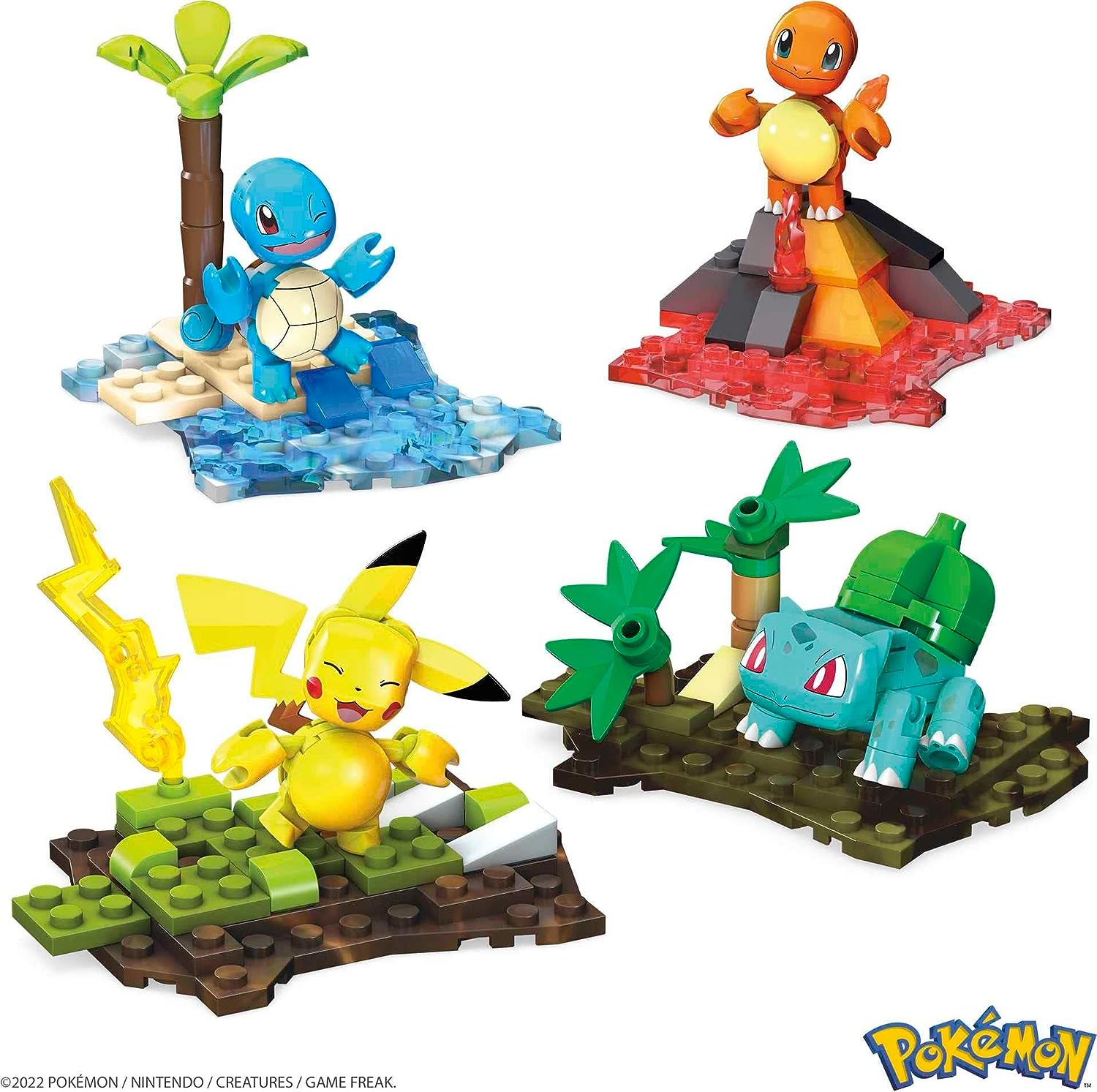 POKÉMON MEGA JUEGO DE CONSTRUCCIÓN DE FIGURAS DE ACCIÓN,EQUIPO DE LA REGIÓN DE KANTO CON 130 PIEZAS,4 PERSONAJES POSIBLES - 2