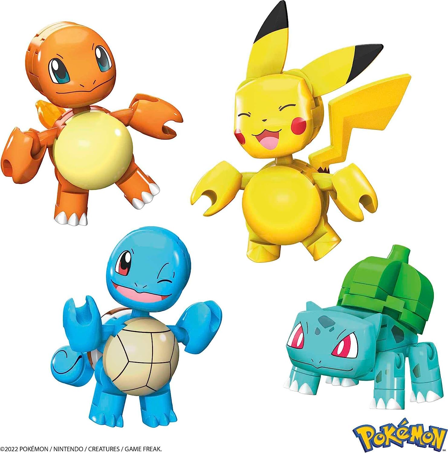POKÉMON MEGA JUEGO DE CONSTRUCCIÓN DE FIGURAS DE ACCIÓN,EQUIPO DE LA REGIÓN DE KANTO CON 130 PIEZAS,4 PERSONAJES POSIBLES - 4