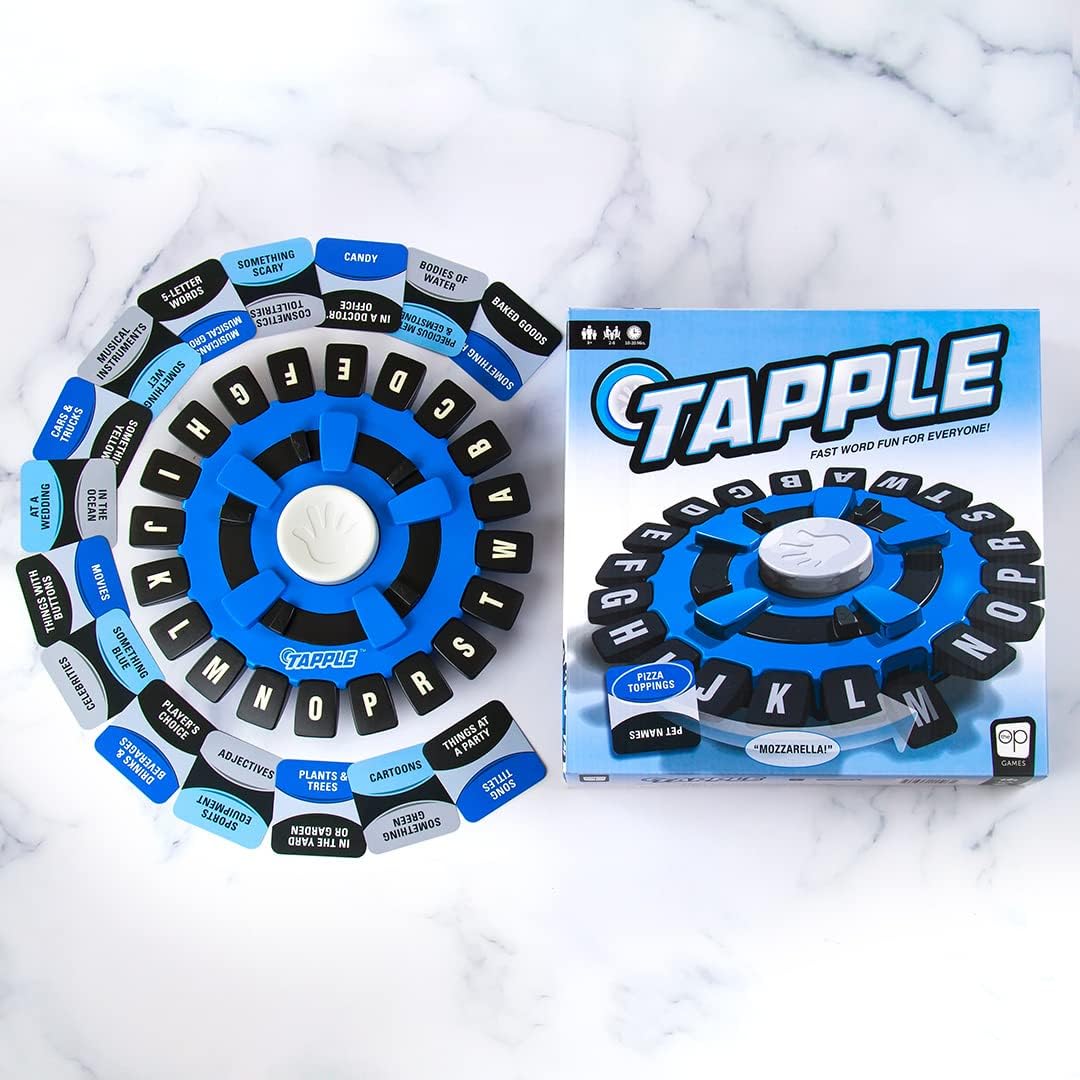 USAOPOLY TAPPLE JUEGO DE PALABRAS, JUEGO DE MESA DE RITMO RÁPIDO, ELIGE UNA CATEGORÍA Y CARRERA CONTRA EL TIEMPO - 2