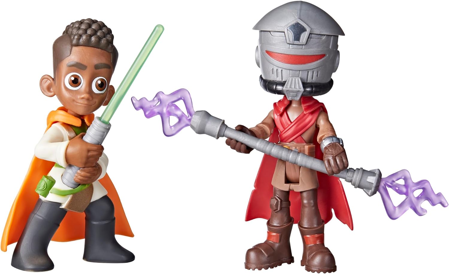 STAR WARS YOUNG JEDI ADVENTURES POP-UP LIGHTSABER DUEL, KAI BRIGHTSTAR Y TABORR FIGURAS DE ACCIÓN,JUGUETES A ESCALA DE 4 PULGADAS - 1