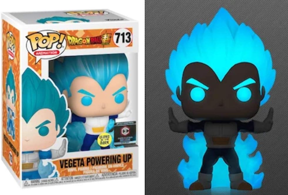 FUNKO POP! ANIMATION DRAGONBALL VEGETA POWERING UP GLOW IN DARK EXCLUSIVE #713 - 1