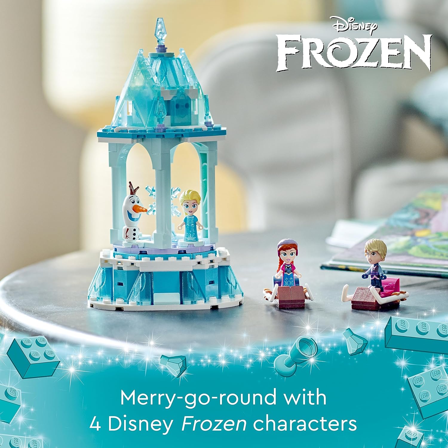 LEGO DISNEY FROZEN ANNA AND ELSA'S MAGICAL CAROUSEL ICE PALACE - JUEGO DE CONSTRUCCIÓN CON LA PRINCESA DISNEY ELSA, ANNA Y OLAF - 2