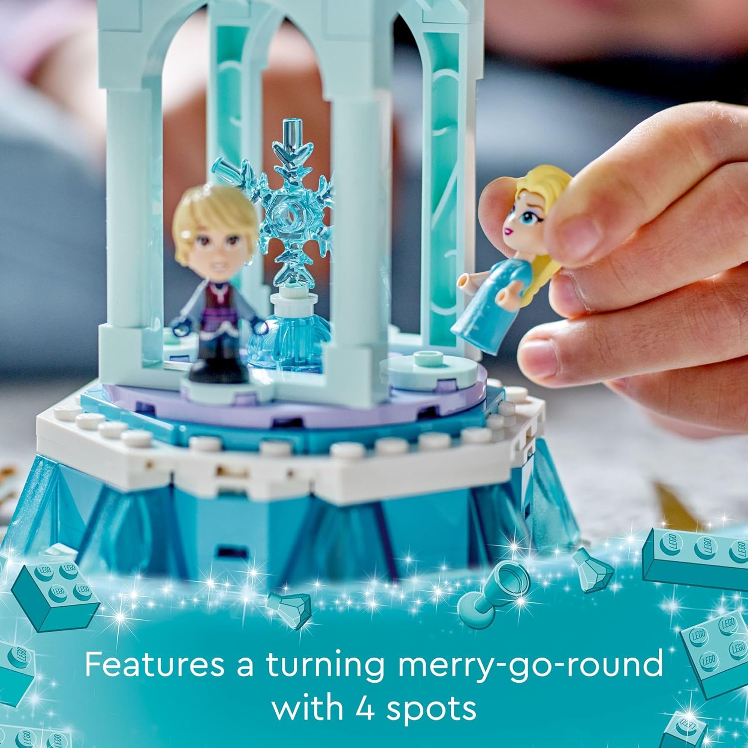 LEGO DISNEY FROZEN ANNA AND ELSA'S MAGICAL CAROUSEL ICE PALACE - JUEGO DE CONSTRUCCIÓN CON LA PRINCESA DISNEY ELSA, ANNA Y OLAF - 3