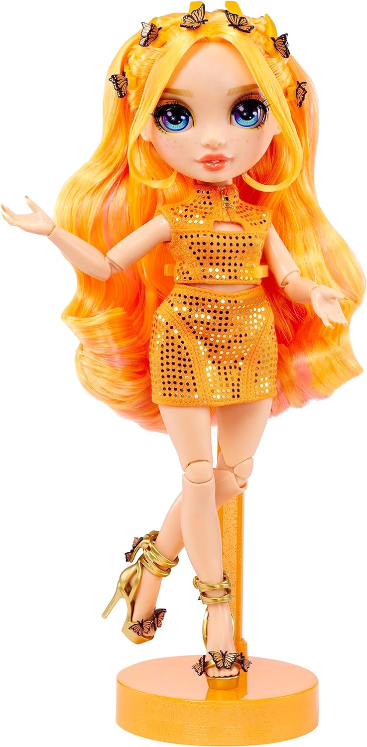 RAINBOW HIGH FANTASTIC FASHION POPPY ROWAN - MUÑECA NARANJA DE 11' Y JUEGO CON 2 TRAJES COMPLETOS DE MUÑECA Y ACCESORIOS - 3